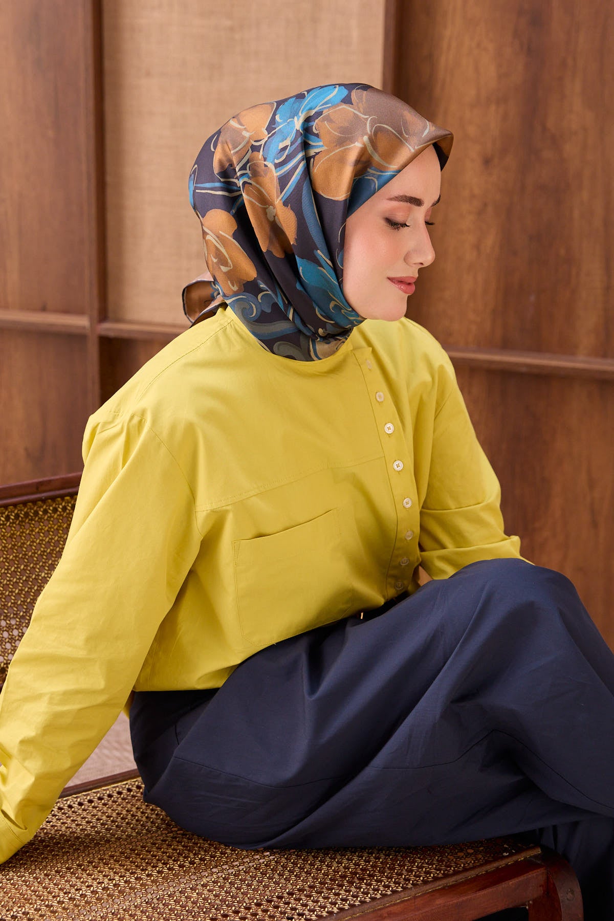Silk Home Twill İpek Eşarp Vintage Floral 11557-19