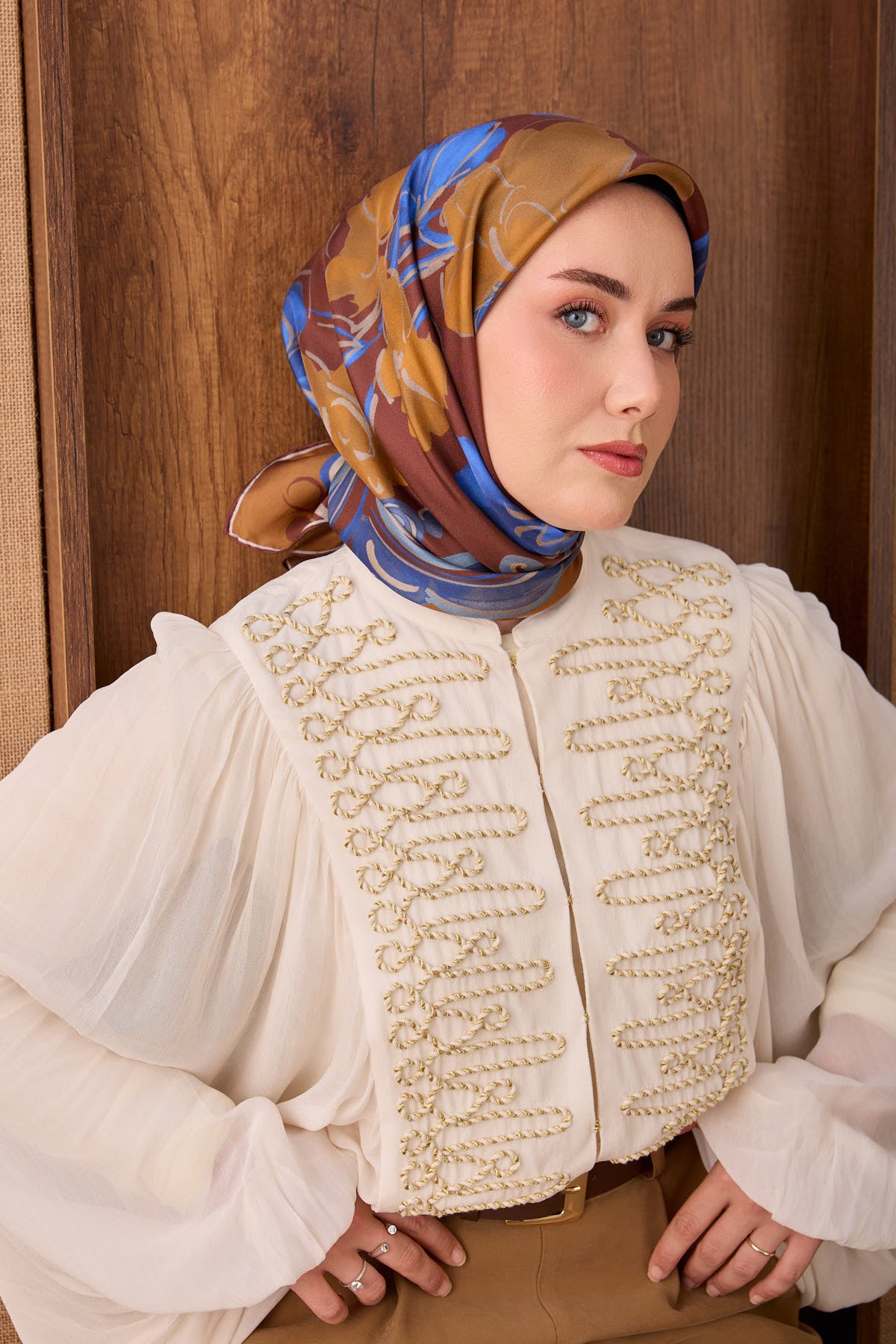 Silk Home Twill İpek Eşarp Vintage Floral 11557-22