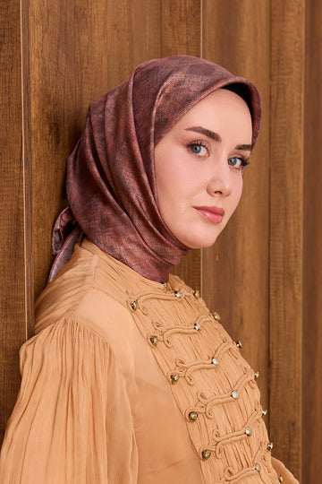 Silk Home Twill İpek Eşarp Batik 11558-14