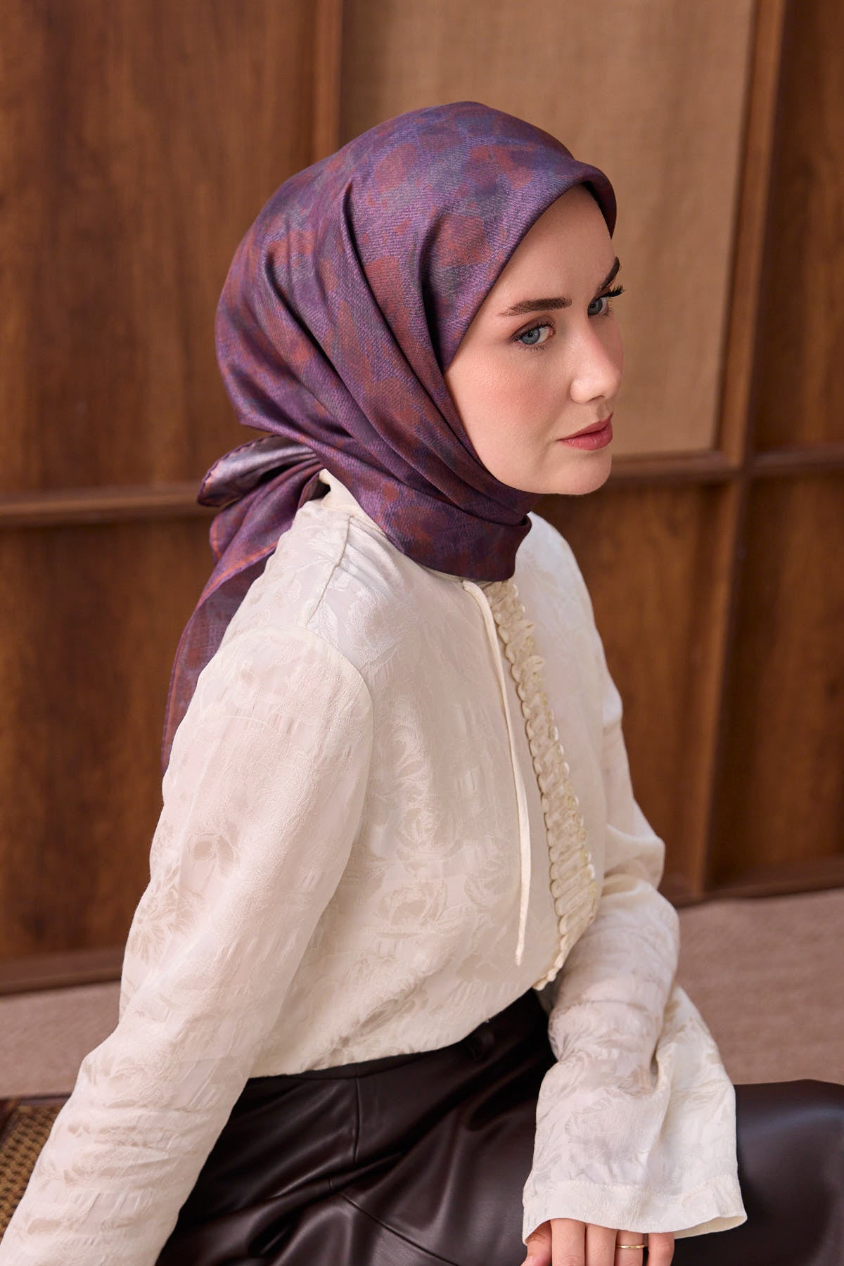 Silk Home Twill İpek Eşarp Batik 11558-25