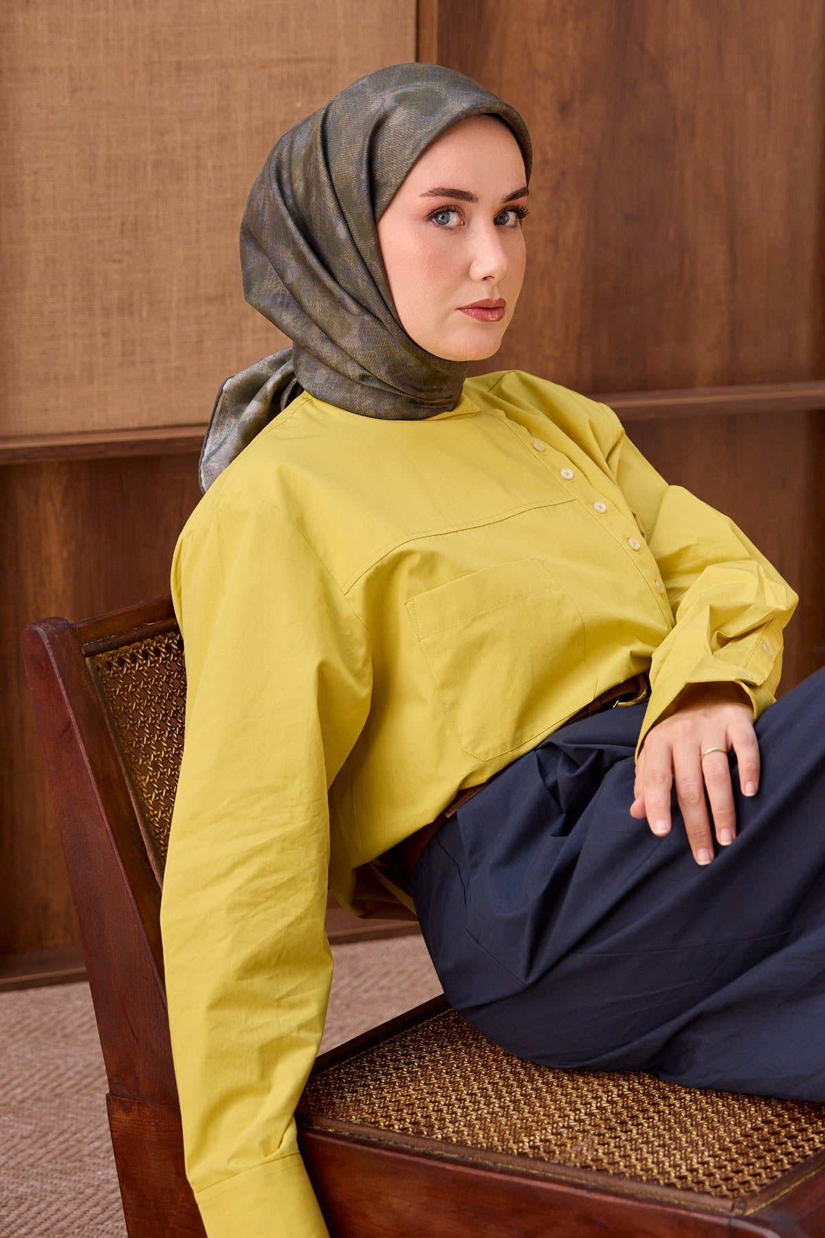 Silk Home Twill İpek Eşarp Batik 11558-28