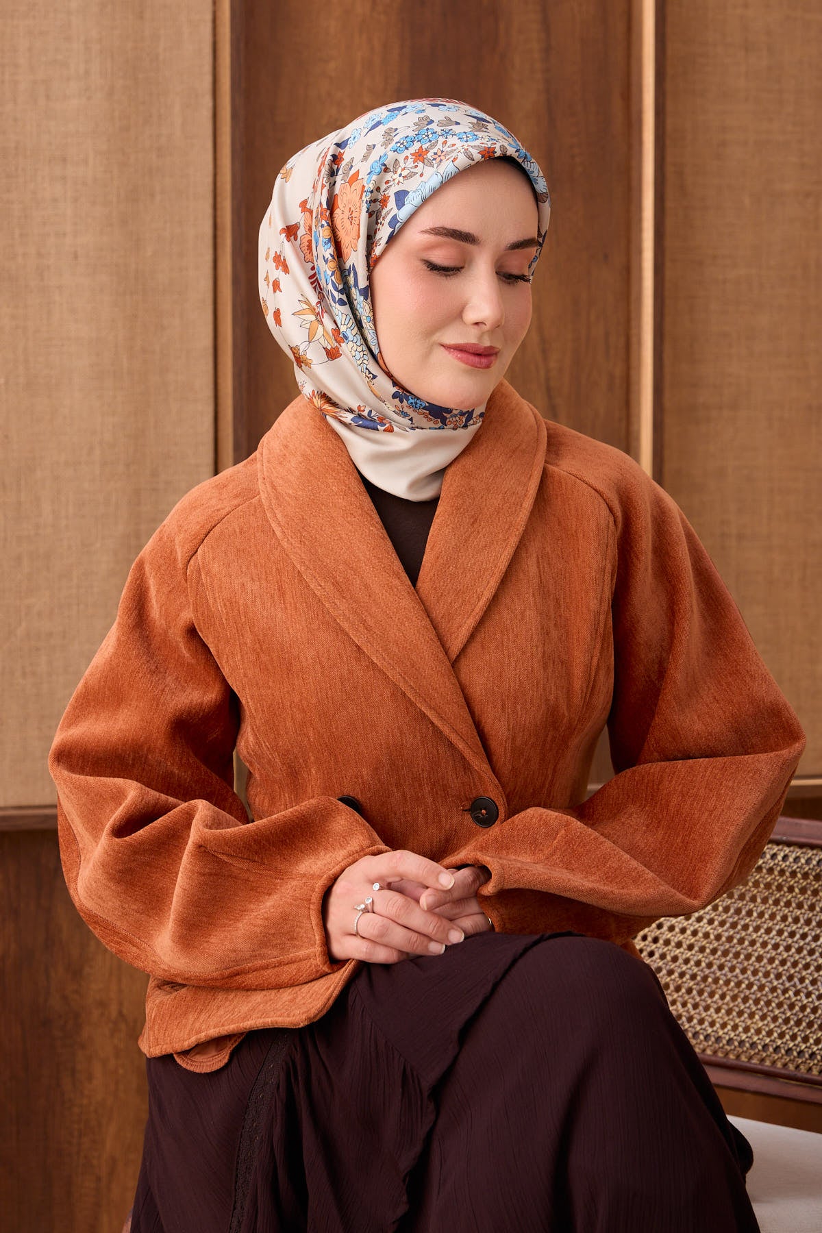 Silk Home Twill İpek Eşarp Botanical 11559-01