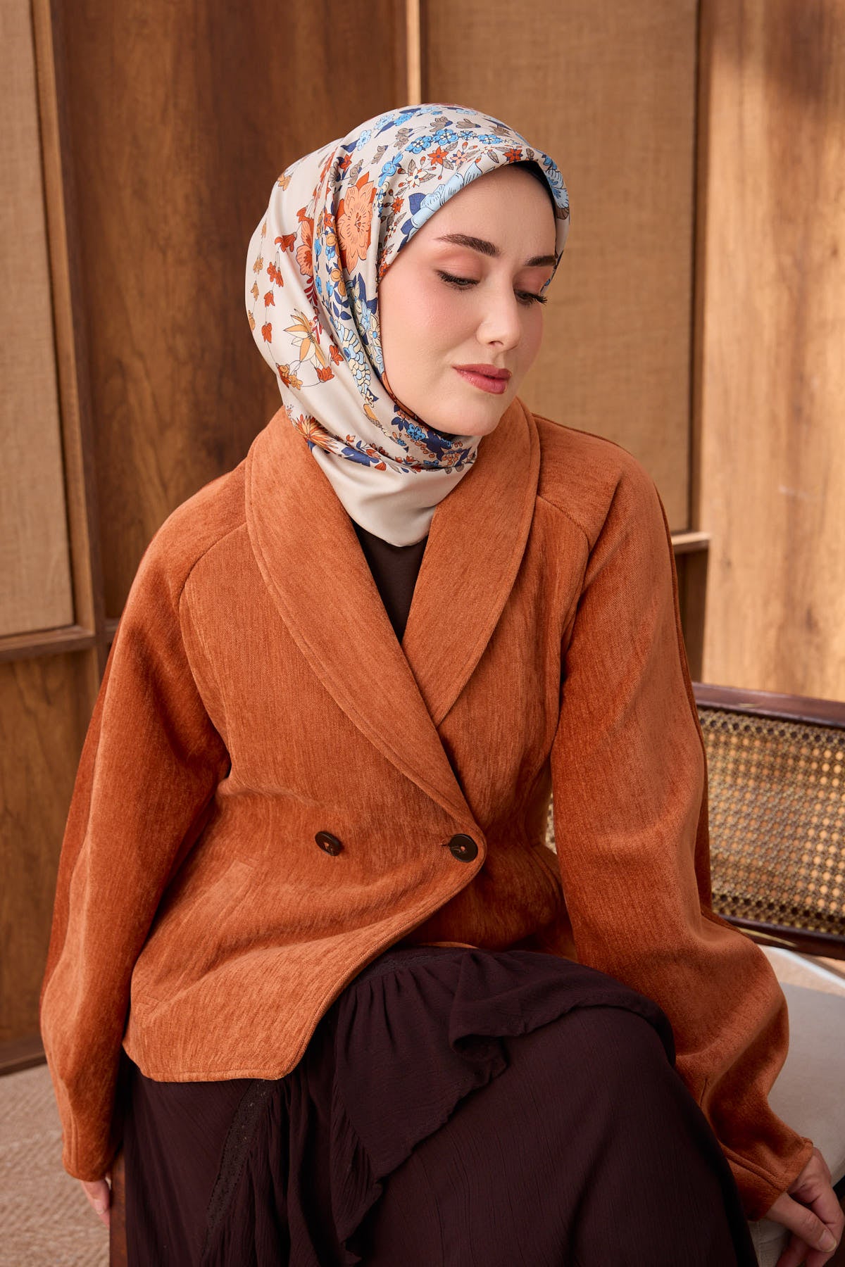 Silk Home Twill İpek Eşarp Botanical 11559-01