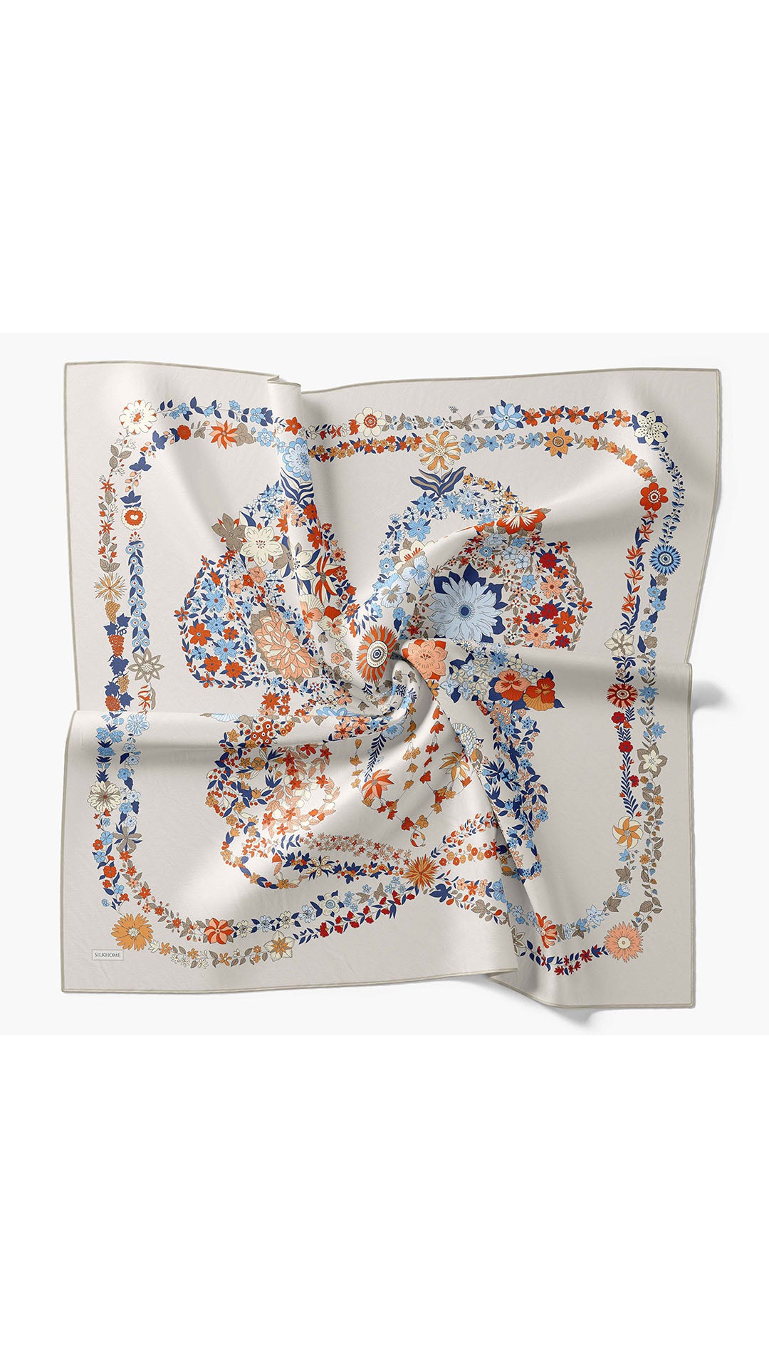 Silk Home Twill İpek Eşarp Botanical 11559-01