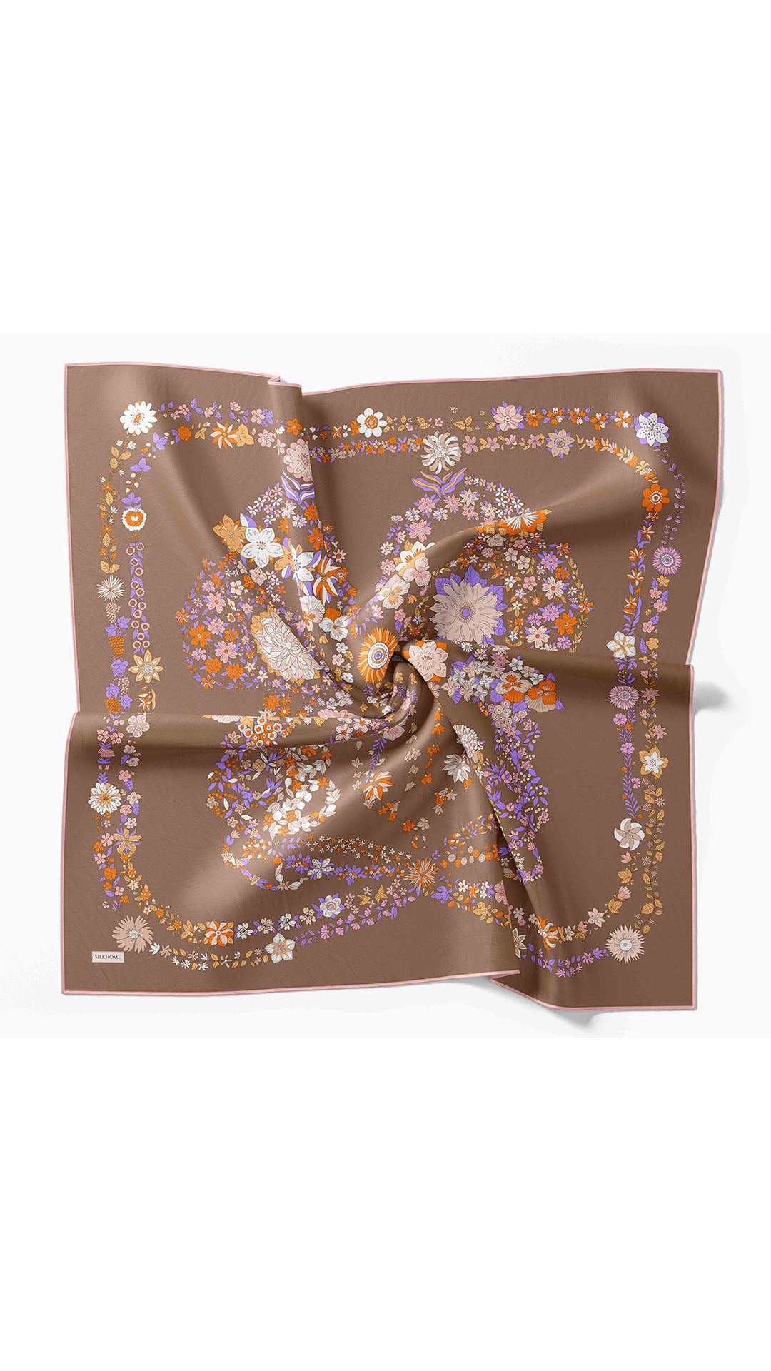 Silk Home Twill İpek Eşarp Botanical 11559-05