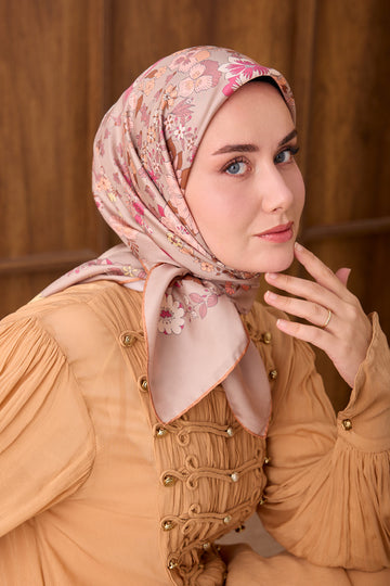 Silk Home Twill İpek Eşarp Botanical 11559-06