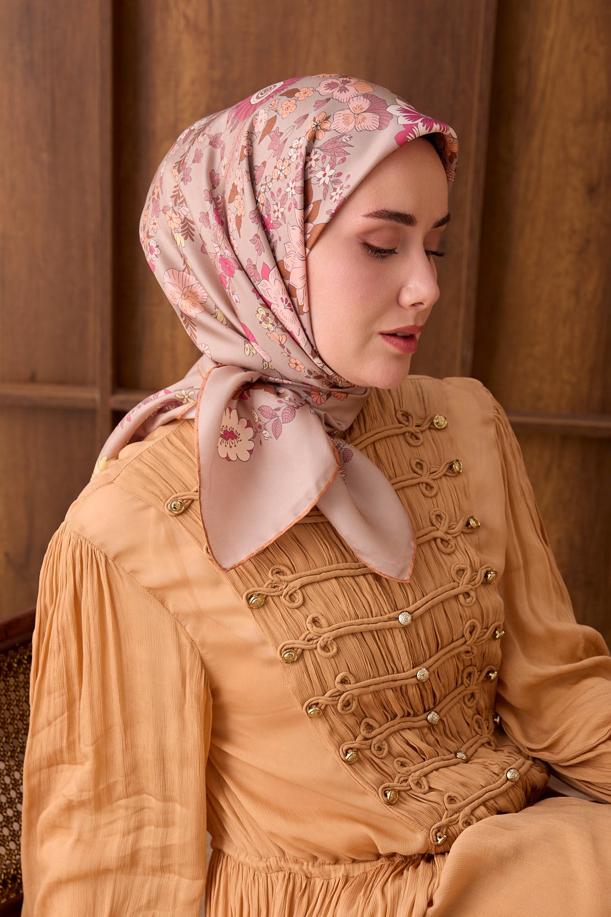 Silk Home Twill İpek Eşarp Botanical 11559-06