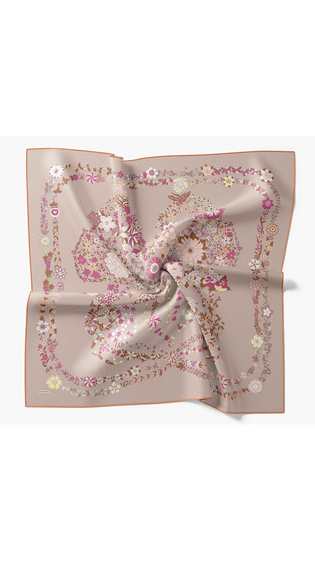 Silk Home Twill İpek Eşarp Botanical 11559-06