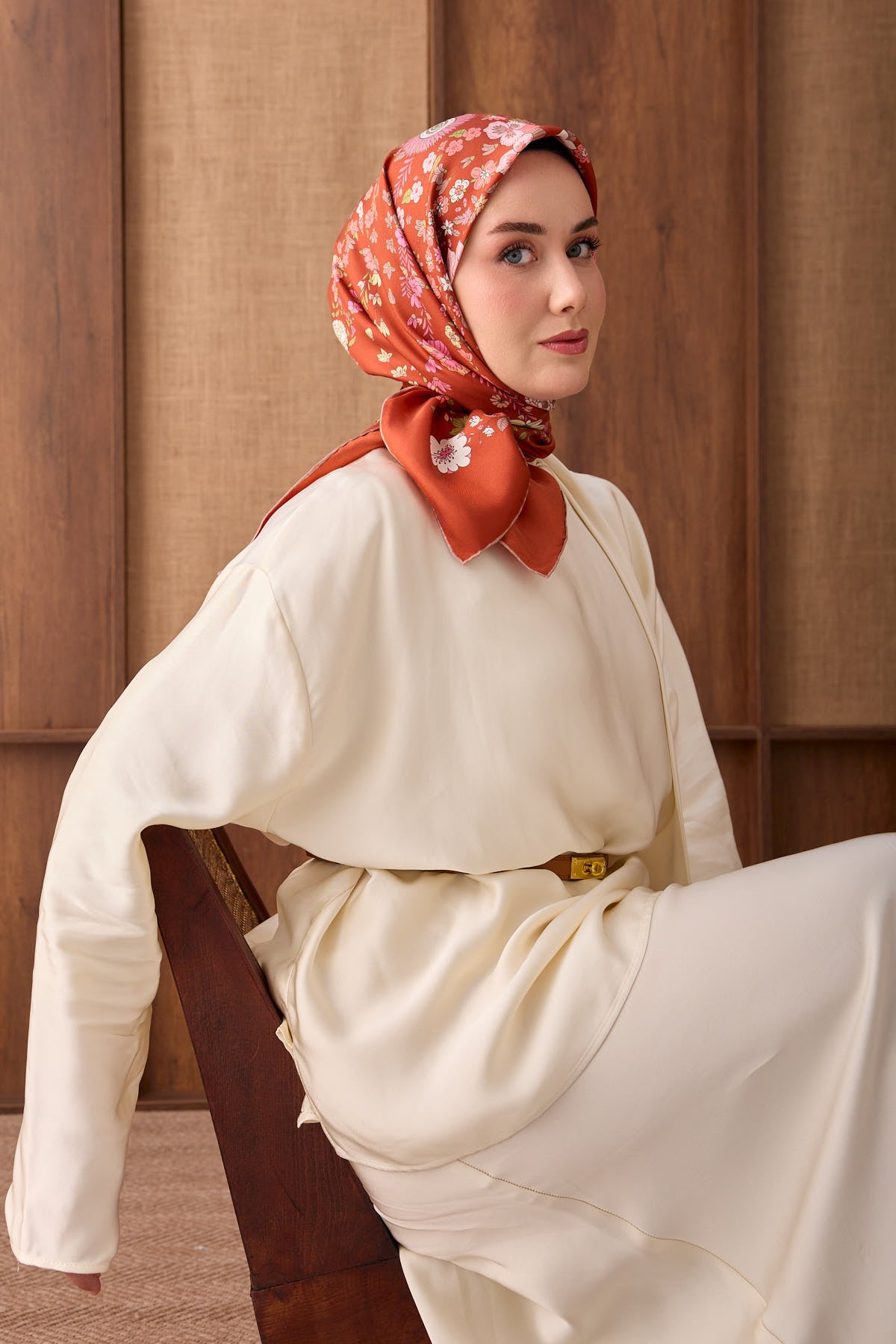 Silk Home Twill İpek Eşarp Botanical 11559-07