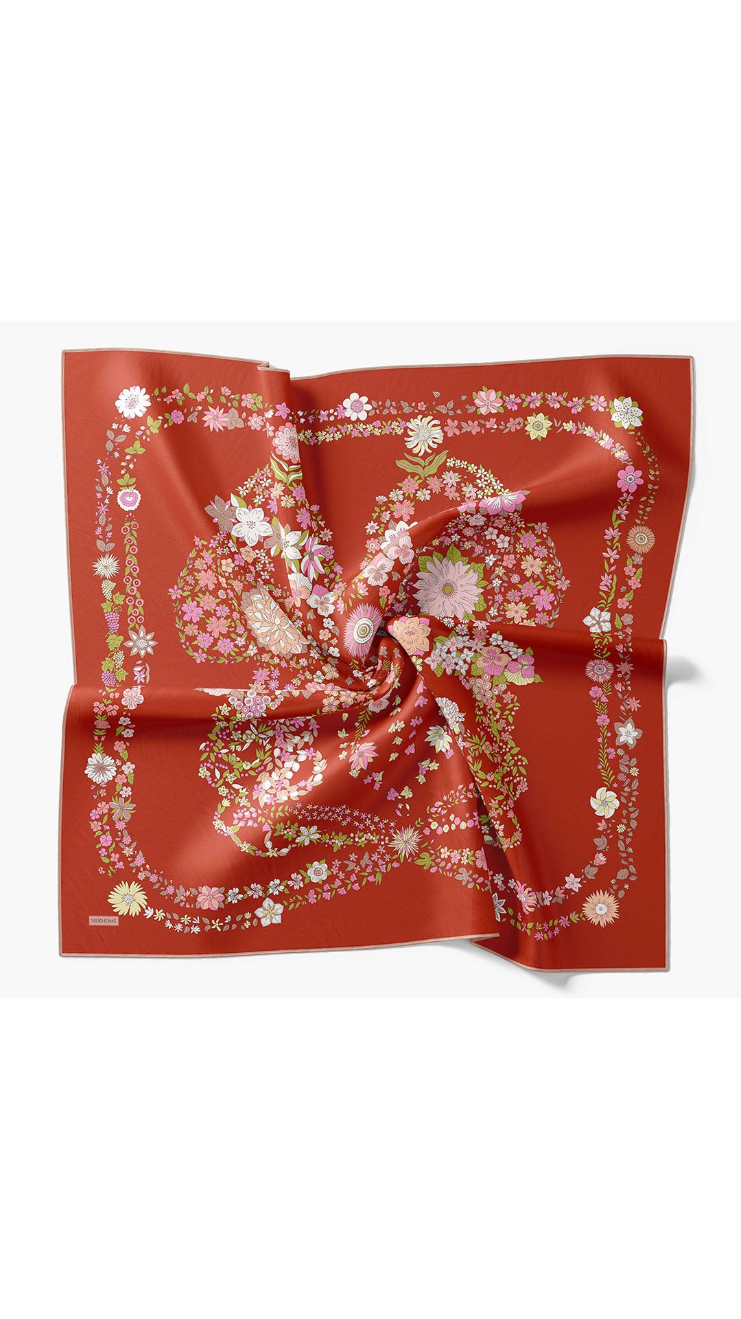 Silk Home Twill İpek Eşarp Botanical 11559-07