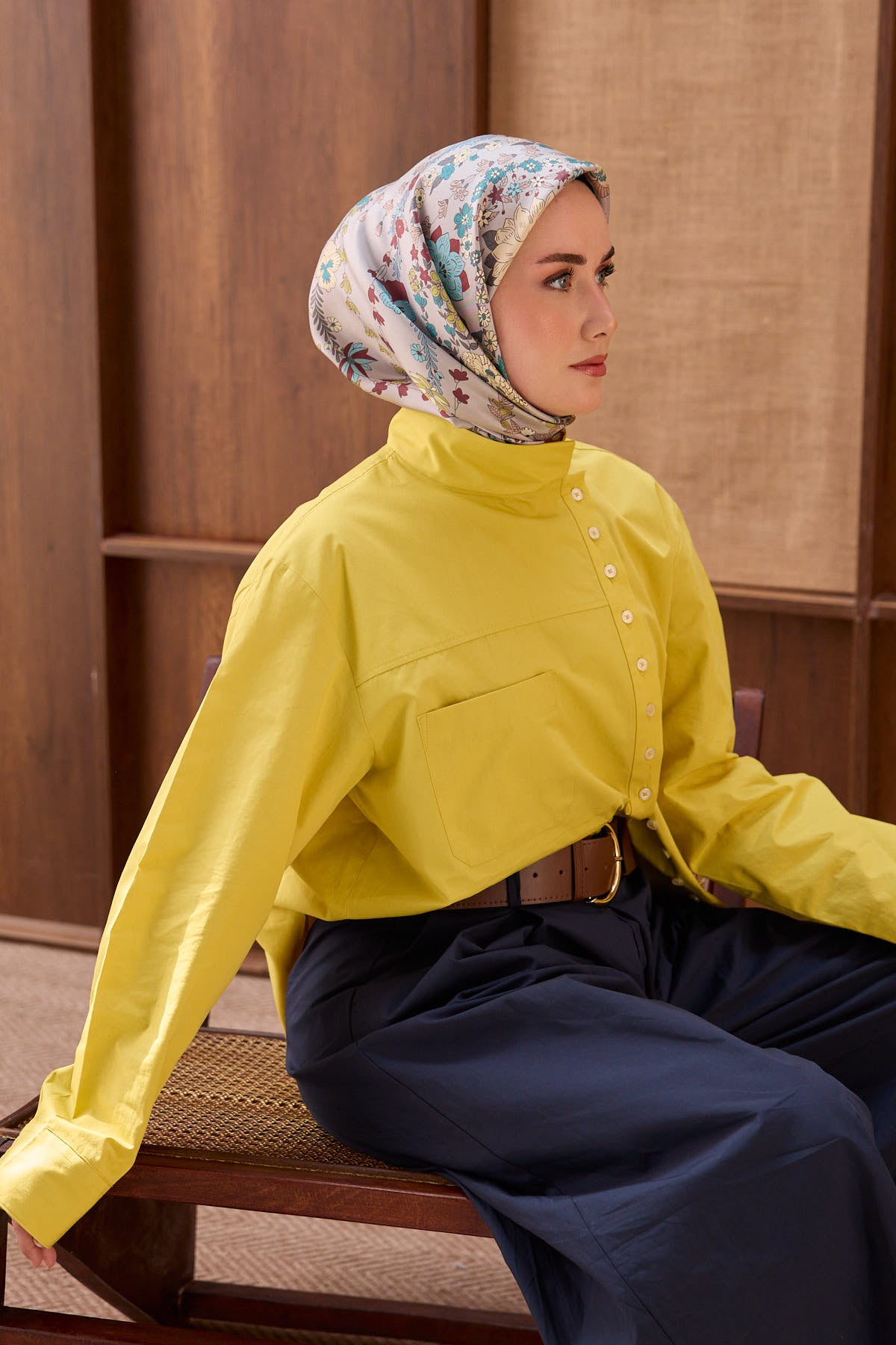 Silk Home Twill İpek Eşarp Botanical 11559-11