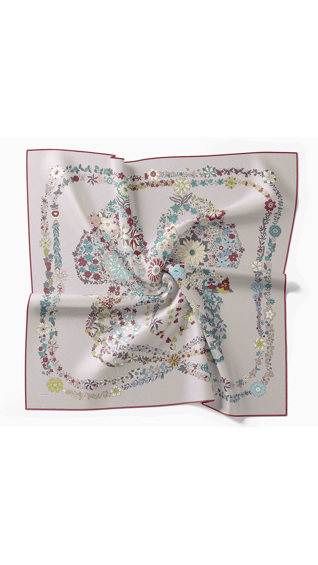 Silk Home Twill İpek Eşarp Botanical 11559-11