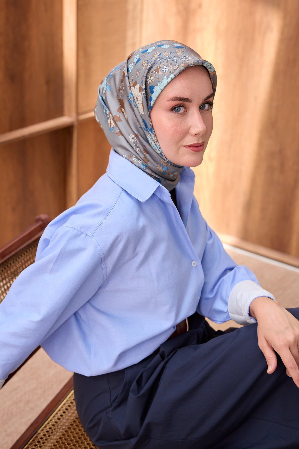 Silk Home Twill İpek Eşarp Botanical 11559-13