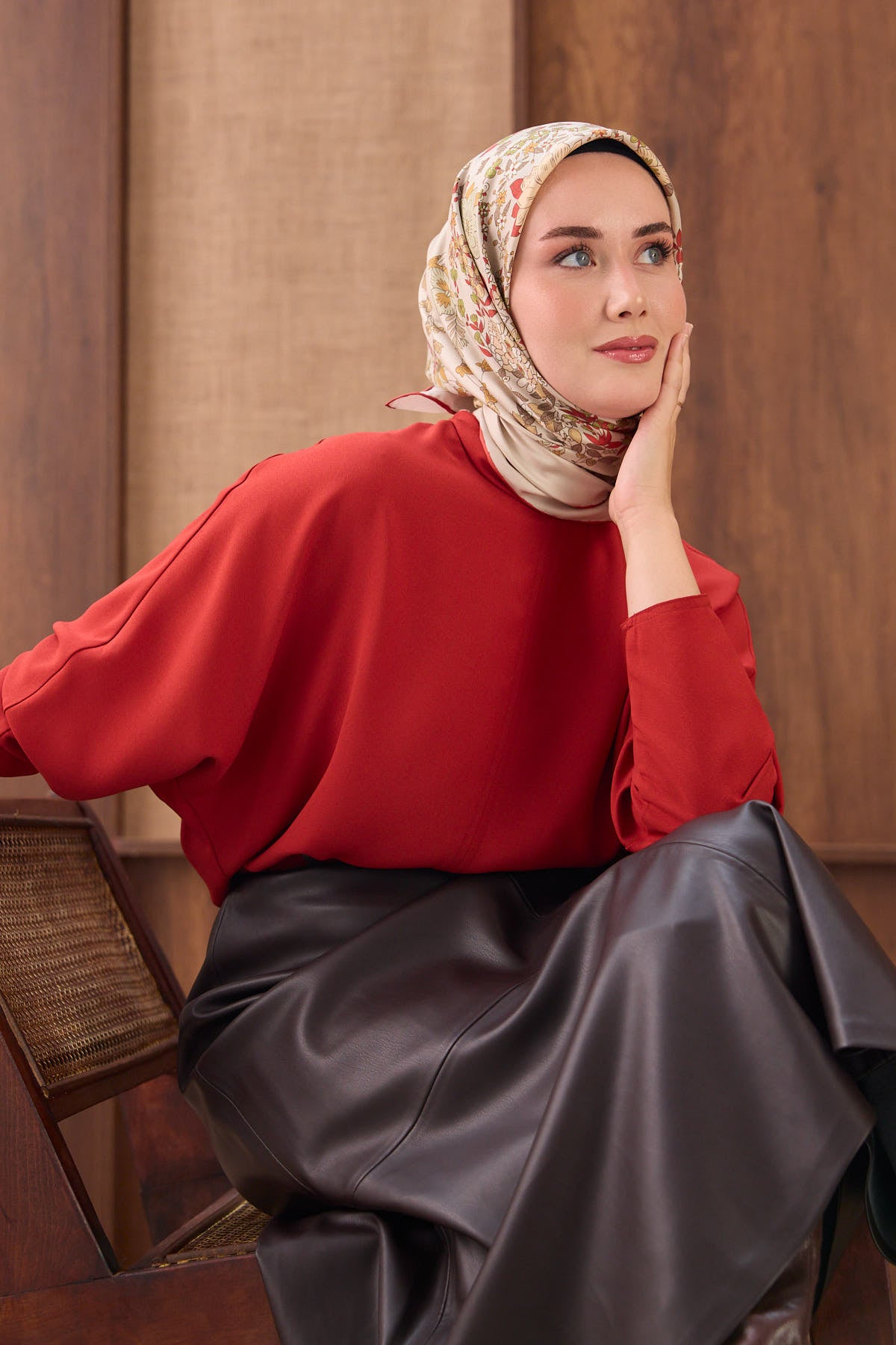 Silk Home Twill İpek Eşarp Botanical 11559-14
