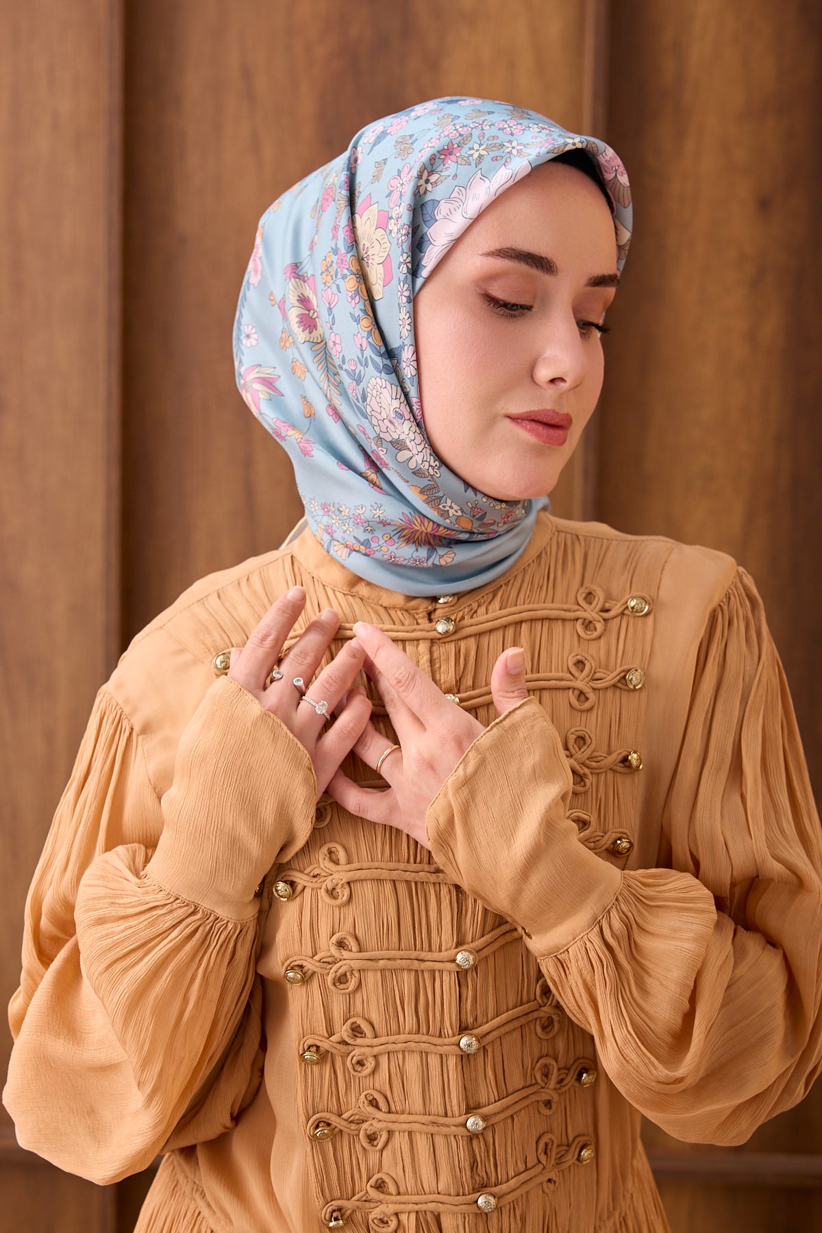 Silk Home Twill İpek Eşarp Botanical 11559-15