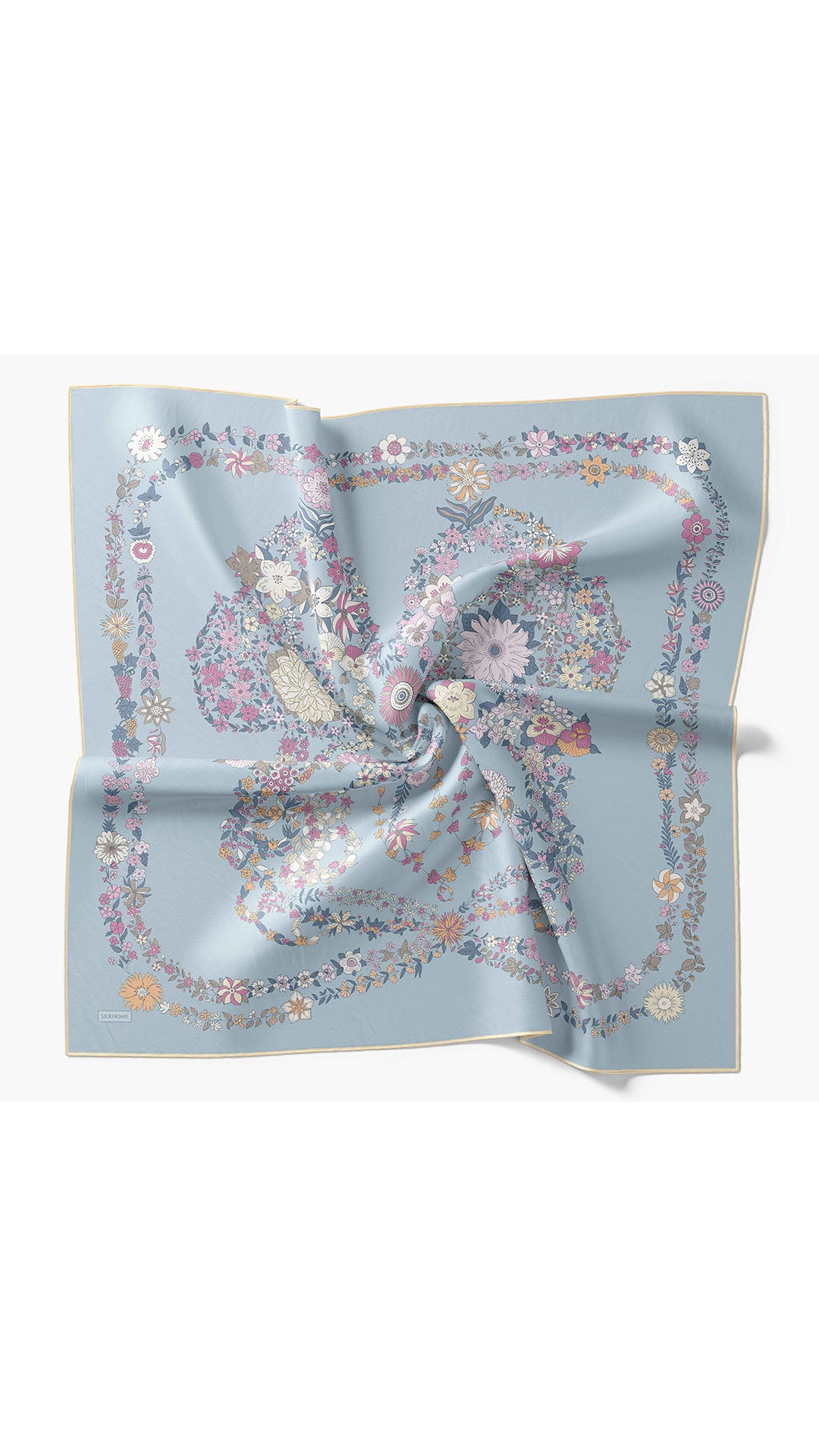 Silk Home Twill İpek Eşarp Botanical 11559-15