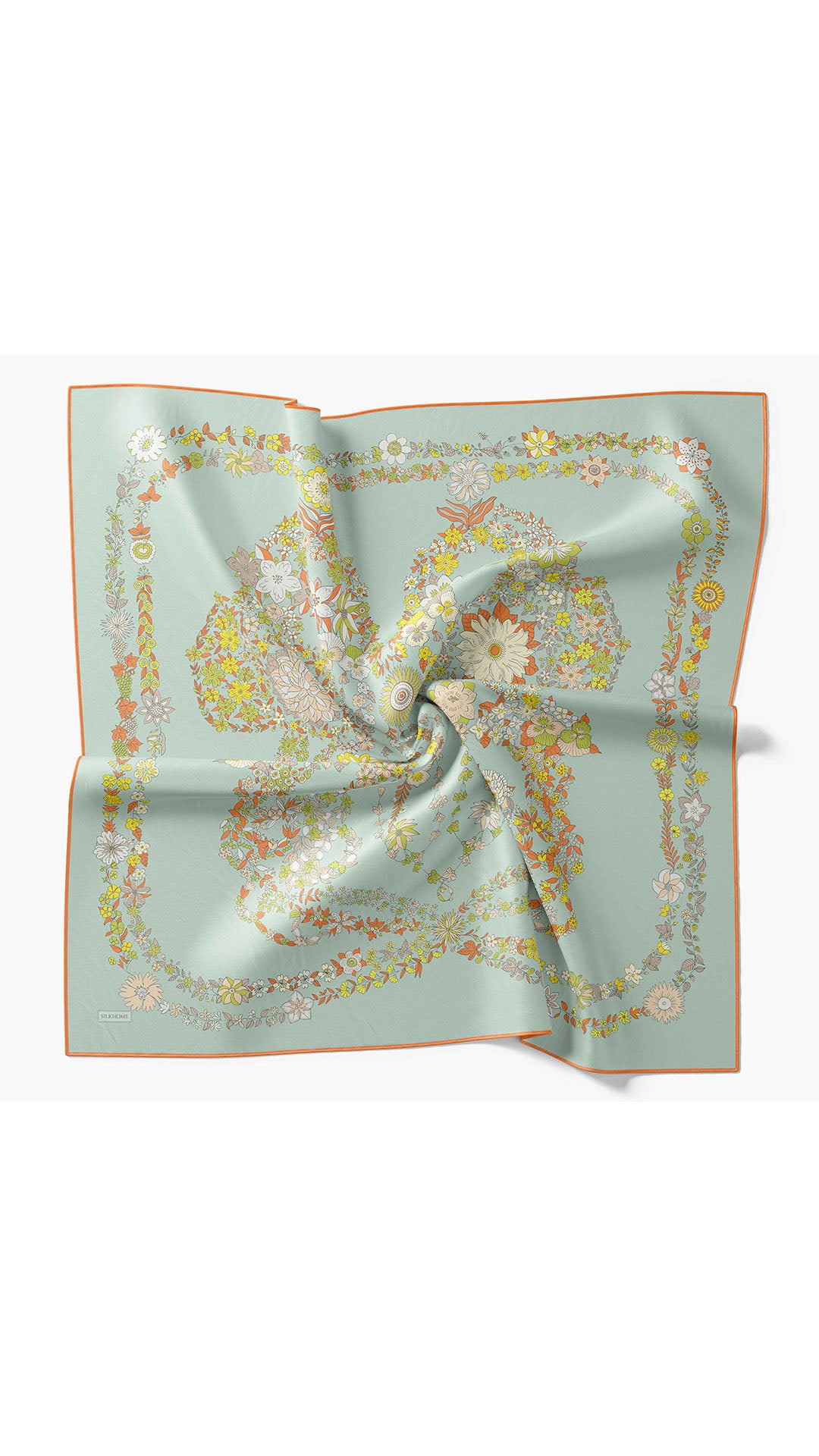Silk Home Twill İpek Eşarp Botanical 11559-16
