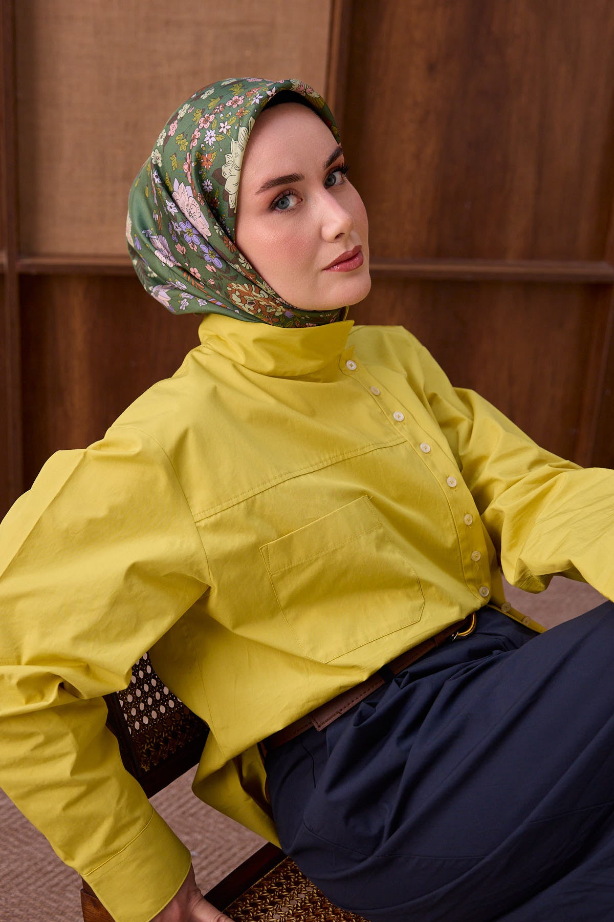 Silk Home Twill İpek Eşarp Botanical 11559-18