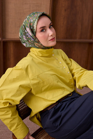 Silk Home Twill İpek Eşarp Botanical 11559-18