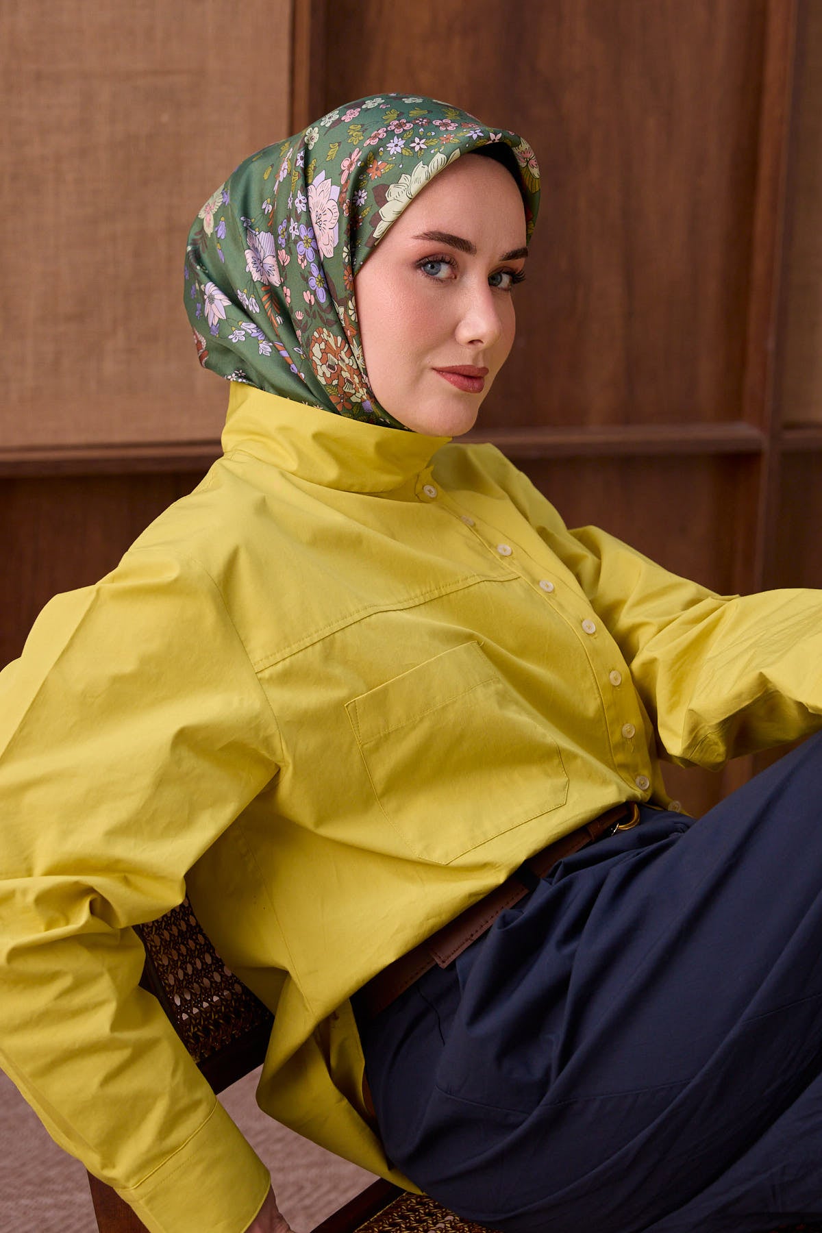 Silk Home Twill İpek Eşarp Botanical 11559-18