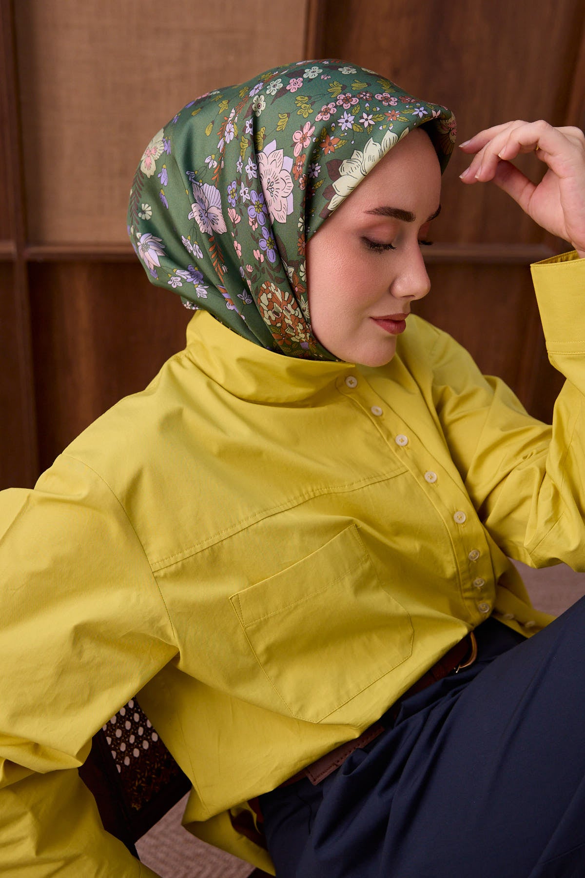 Silk Home Twill İpek Eşarp Botanical 11559-18
