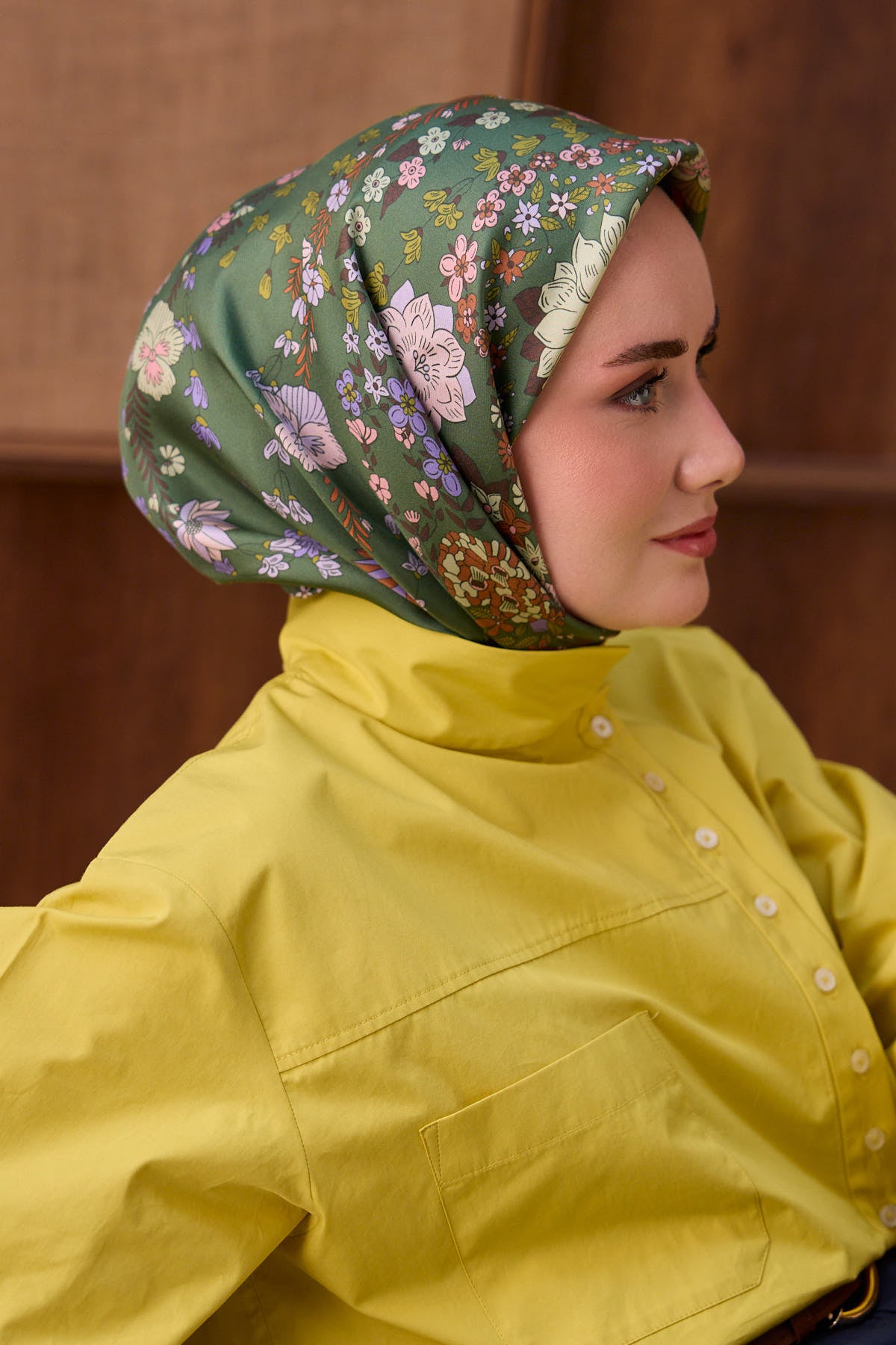 Silk Home Twill İpek Eşarp Botanical 11559-18