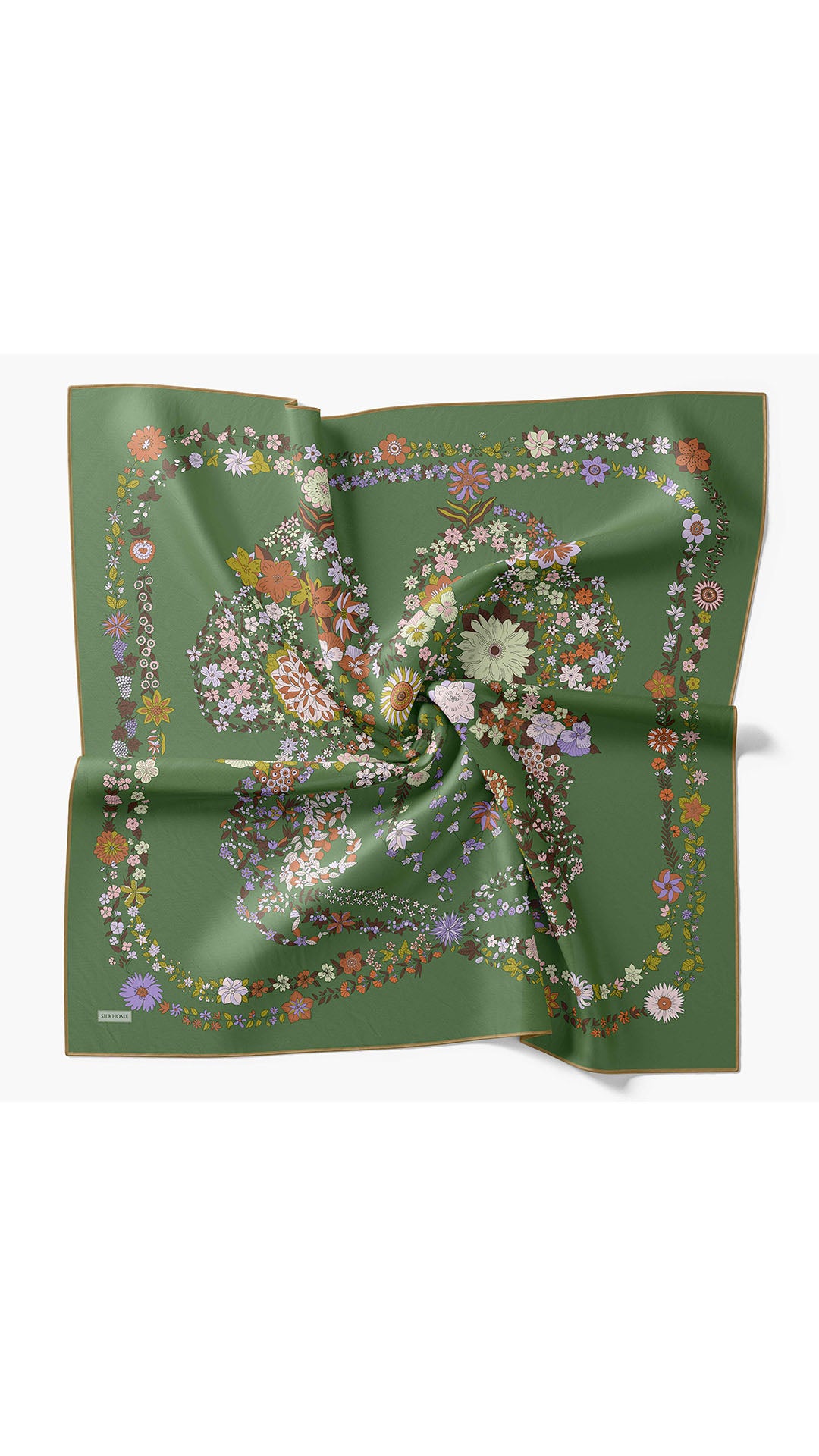 Silk Home Twill İpek Eşarp Botanical 11559-18