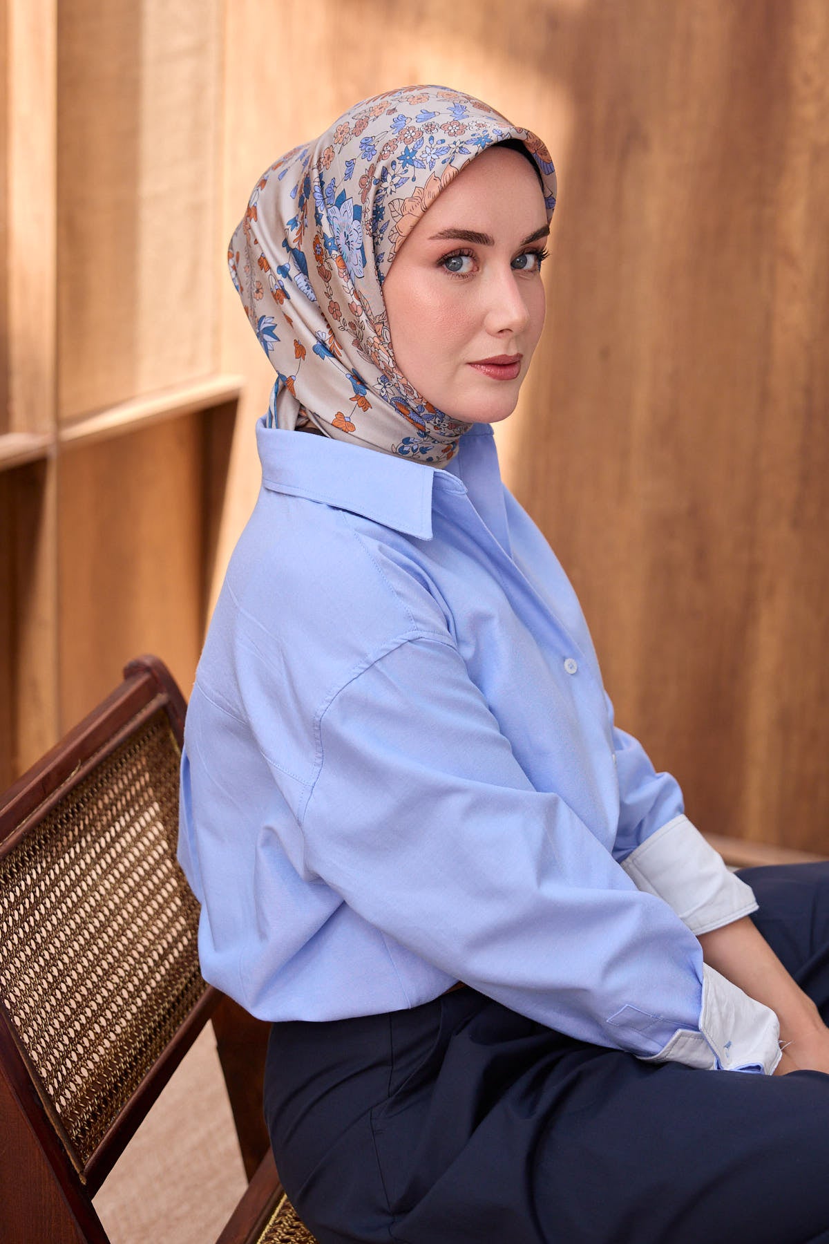 Silk Home Twill İpek Eşarp Botanical 11559-19