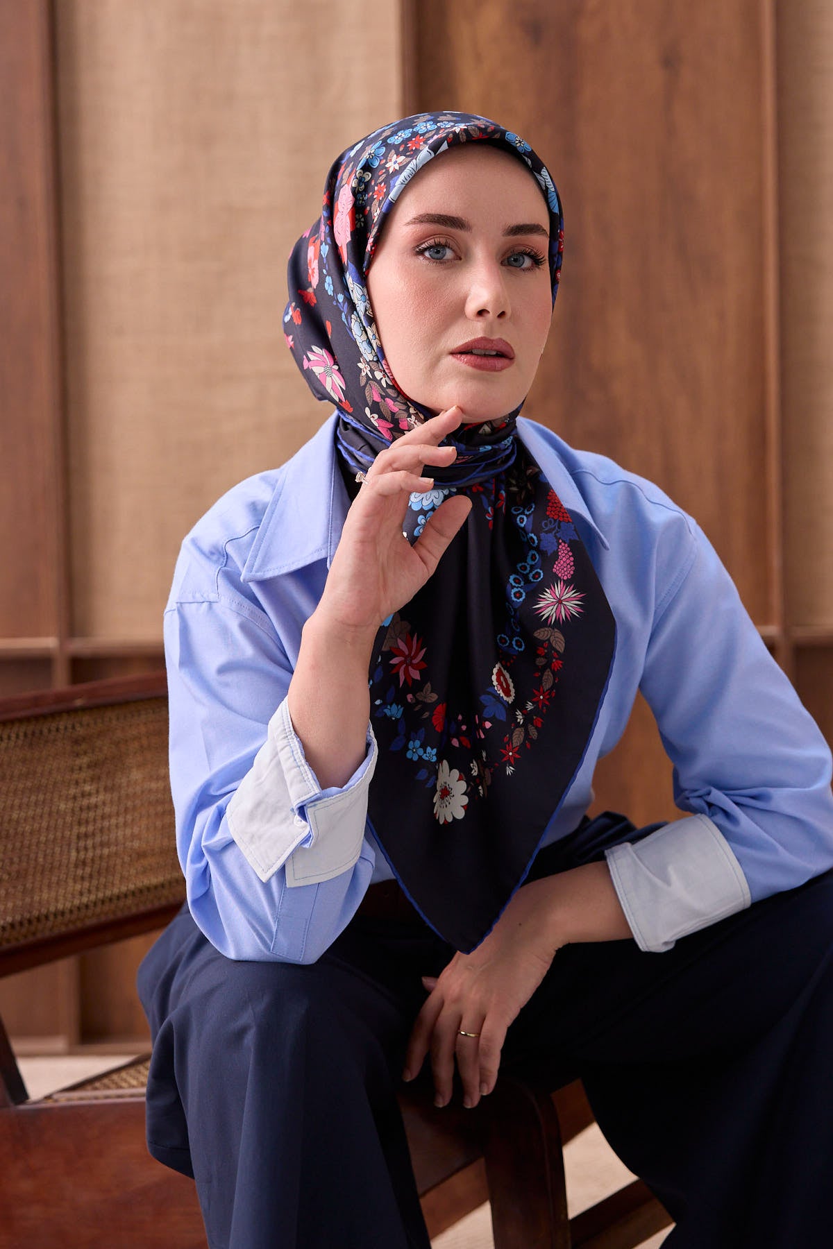 Silk Home Twill İpek Eşarp Botanical 11559-22