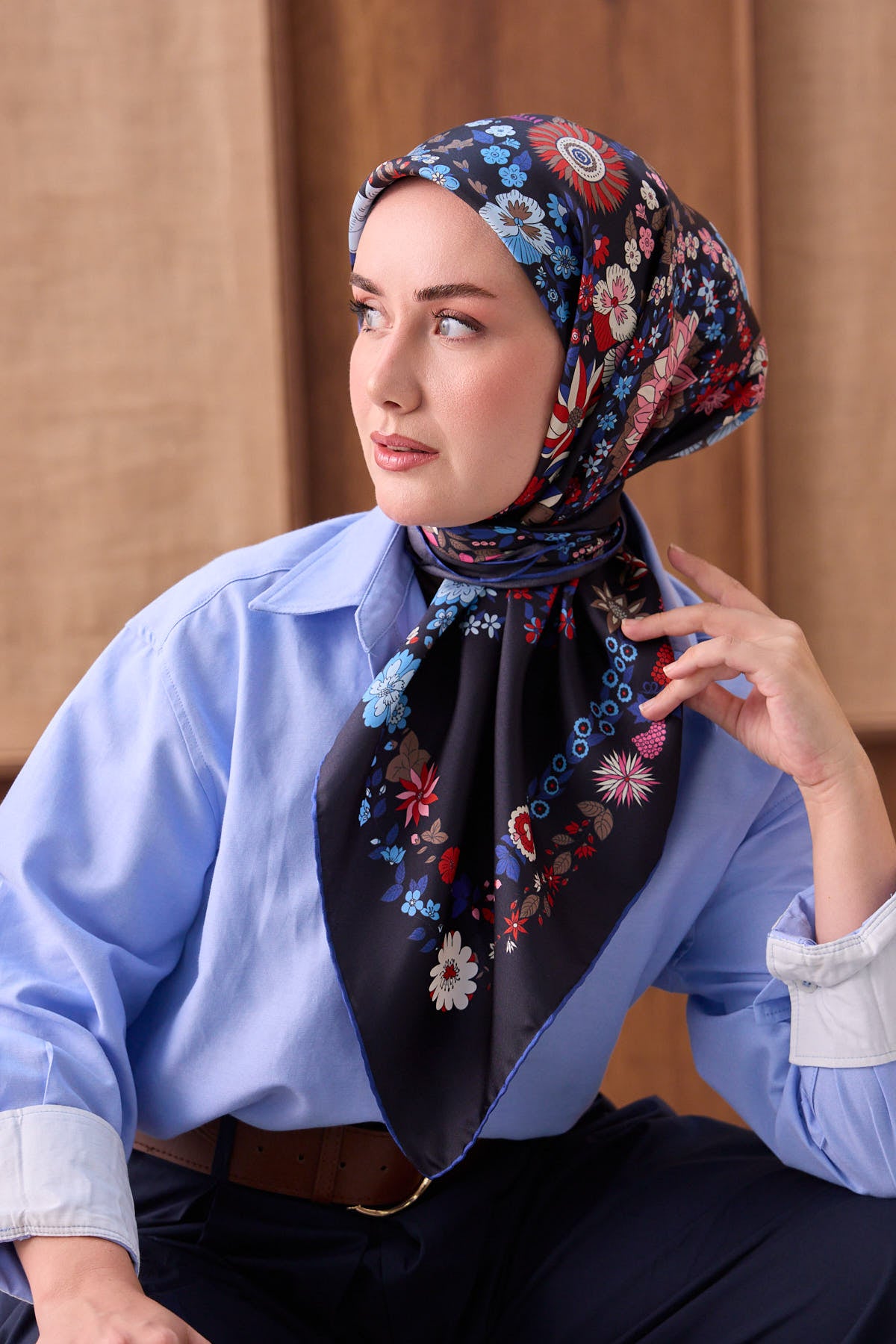 Silk Home Twill İpek Eşarp Botanical 11559-22