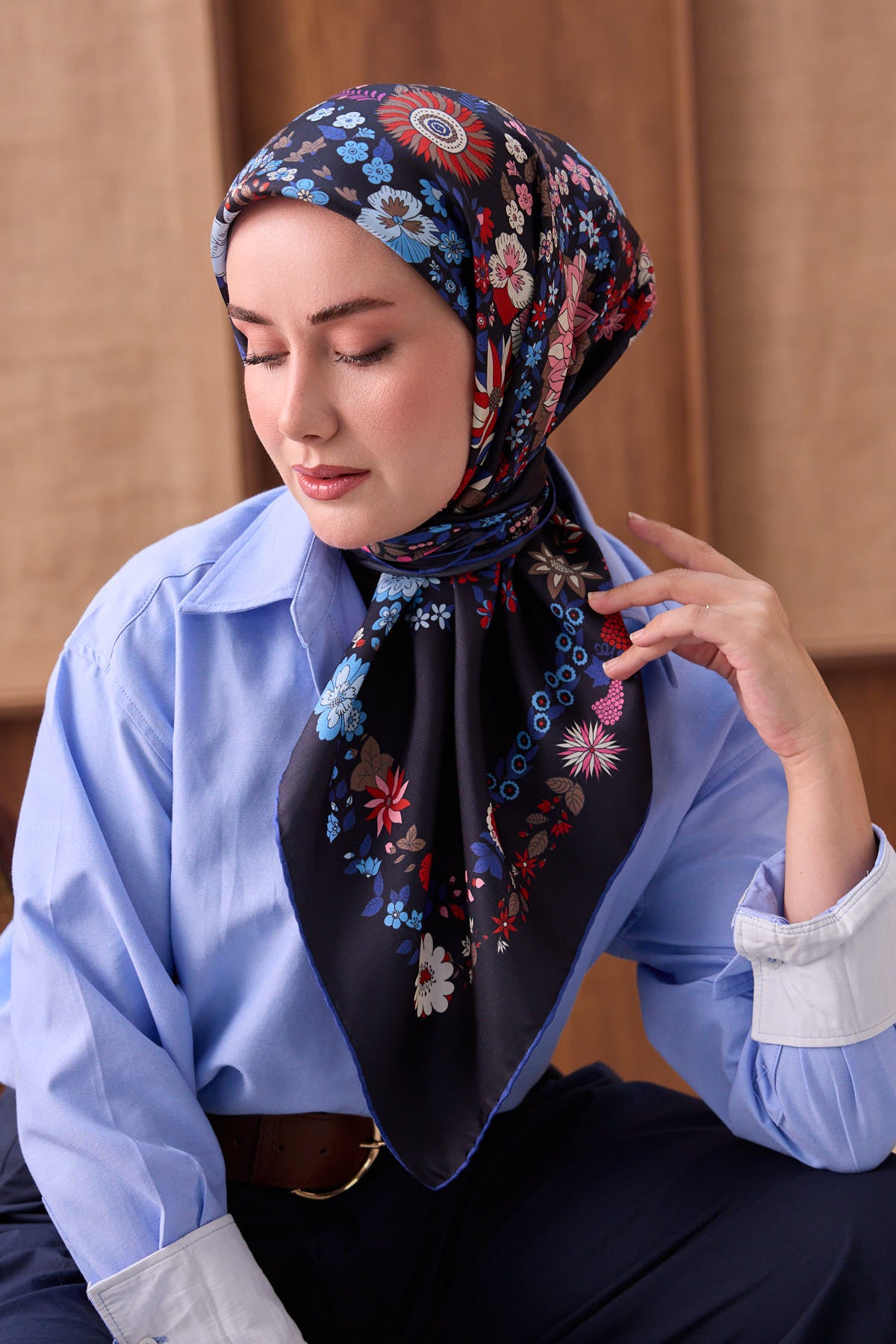 Silk Home Twill İpek Eşarp Botanical 11559-22