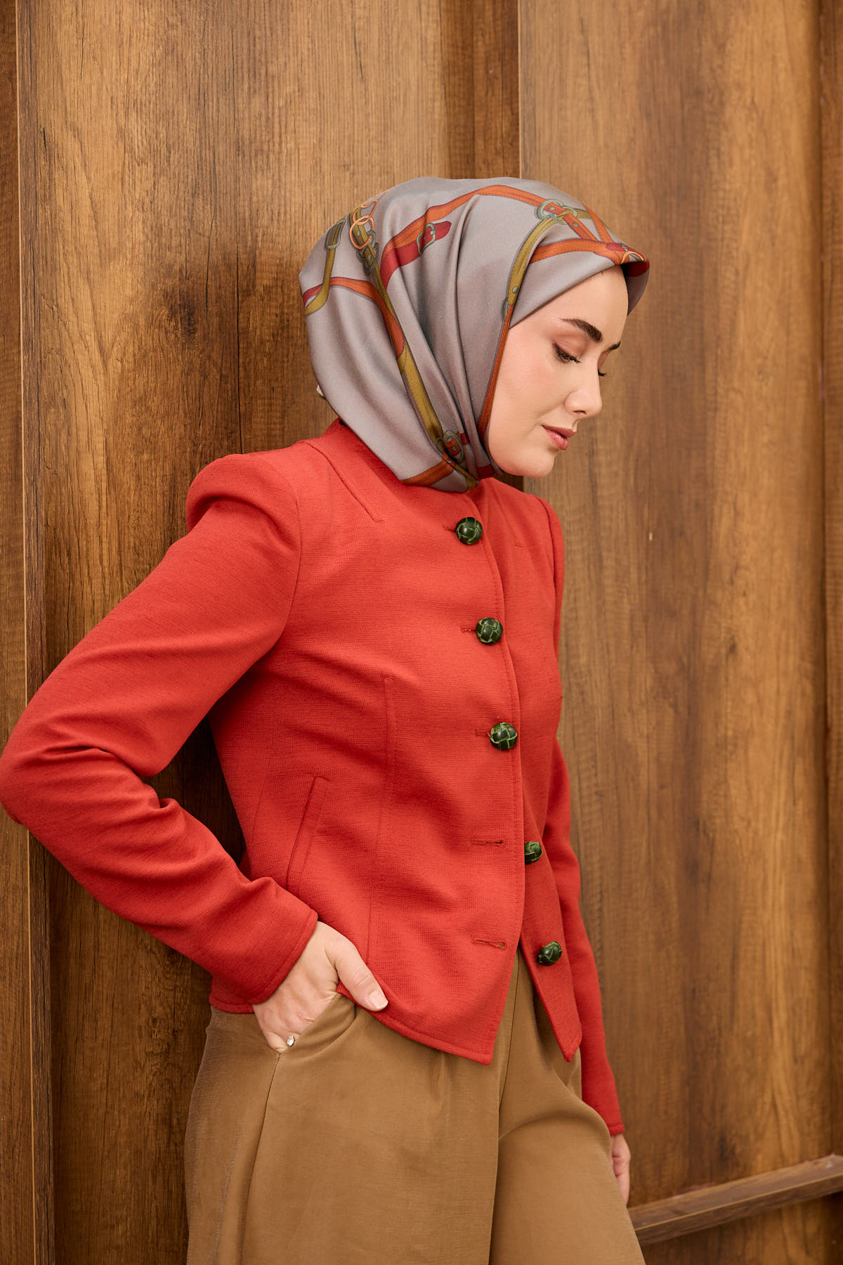 Silk Home Twill İpek Eşarp Belt Print 11561-02
