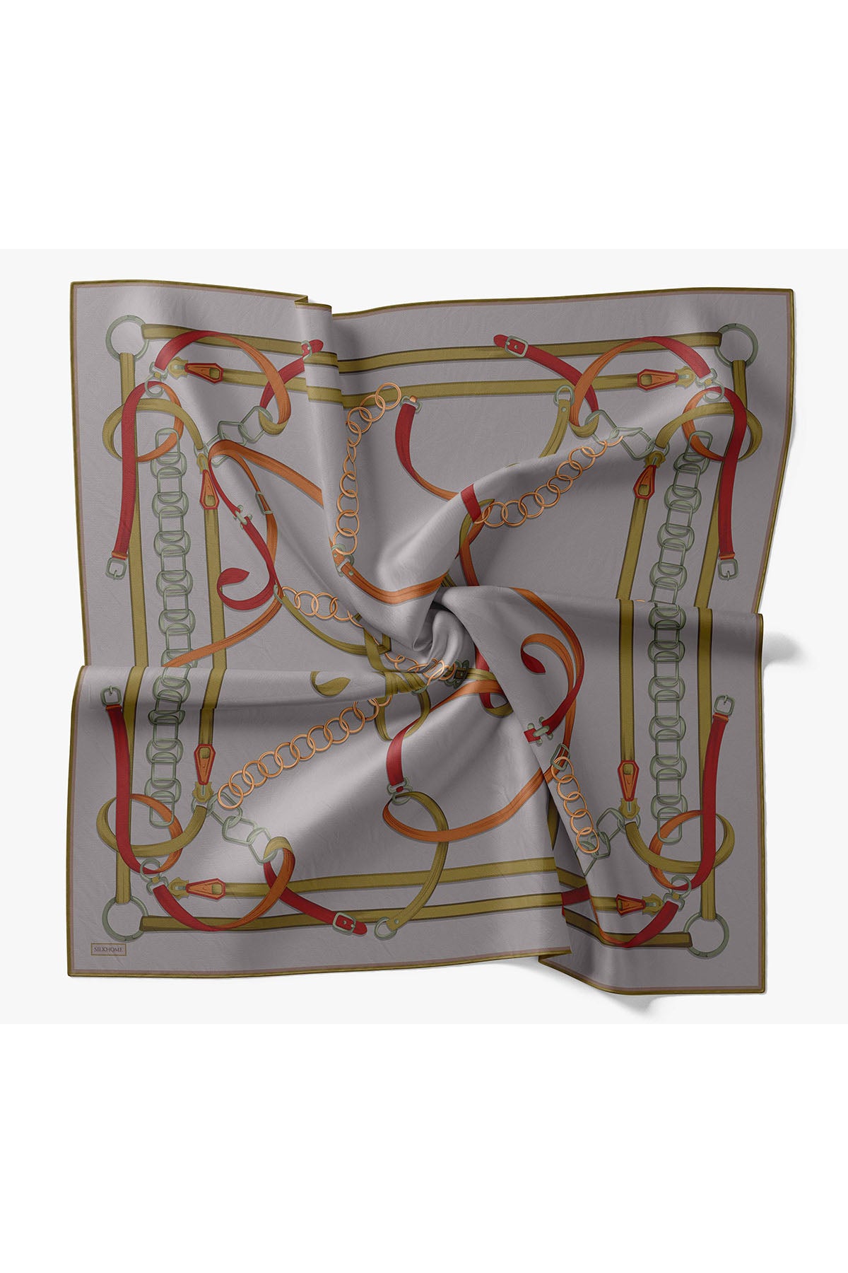 Silk Home Twill İpek Eşarp Belt Print 11561-02