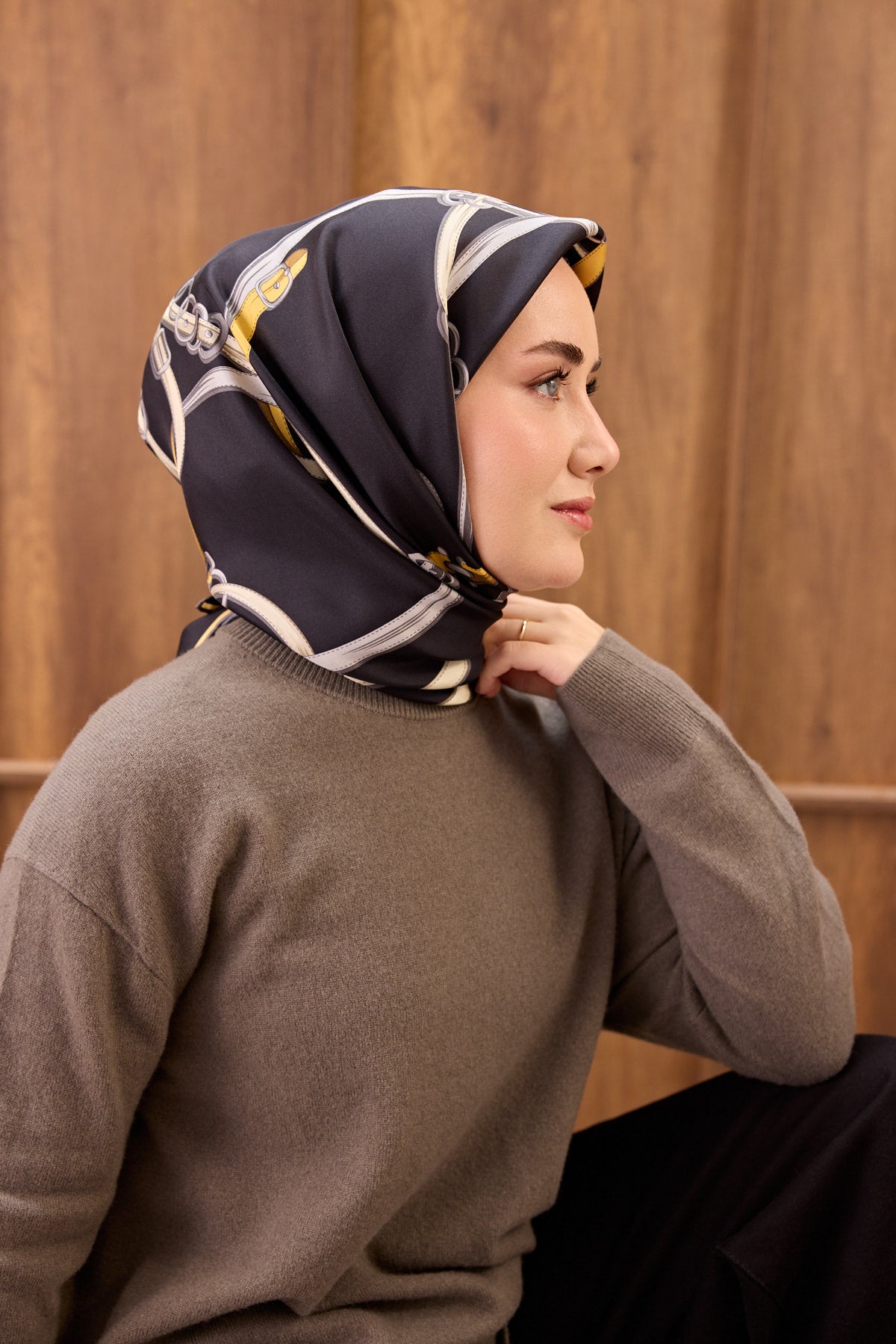 Silk Home Twill İpek Eşarp Belt Print 11561-03