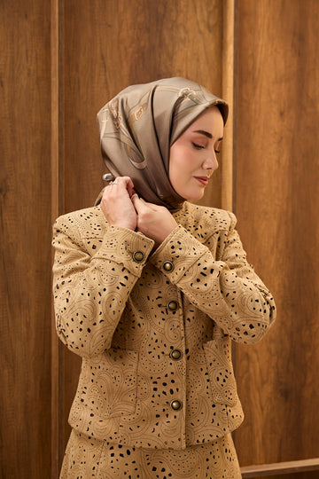 Silk Home Twill İpek Eşarp Belt Print 11561-04
