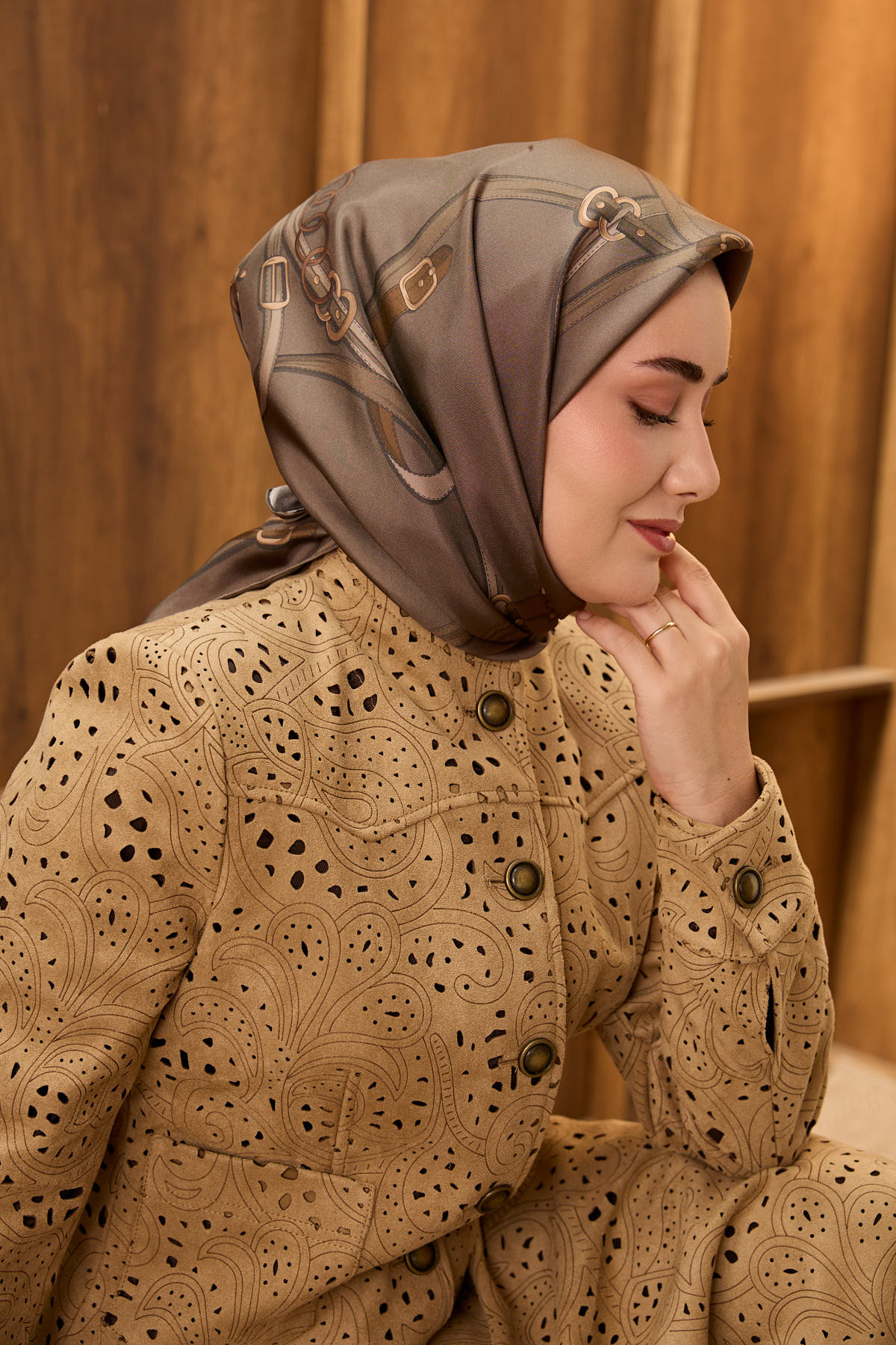 Silk Home Twill İpek Eşarp Belt Print 11561-04
