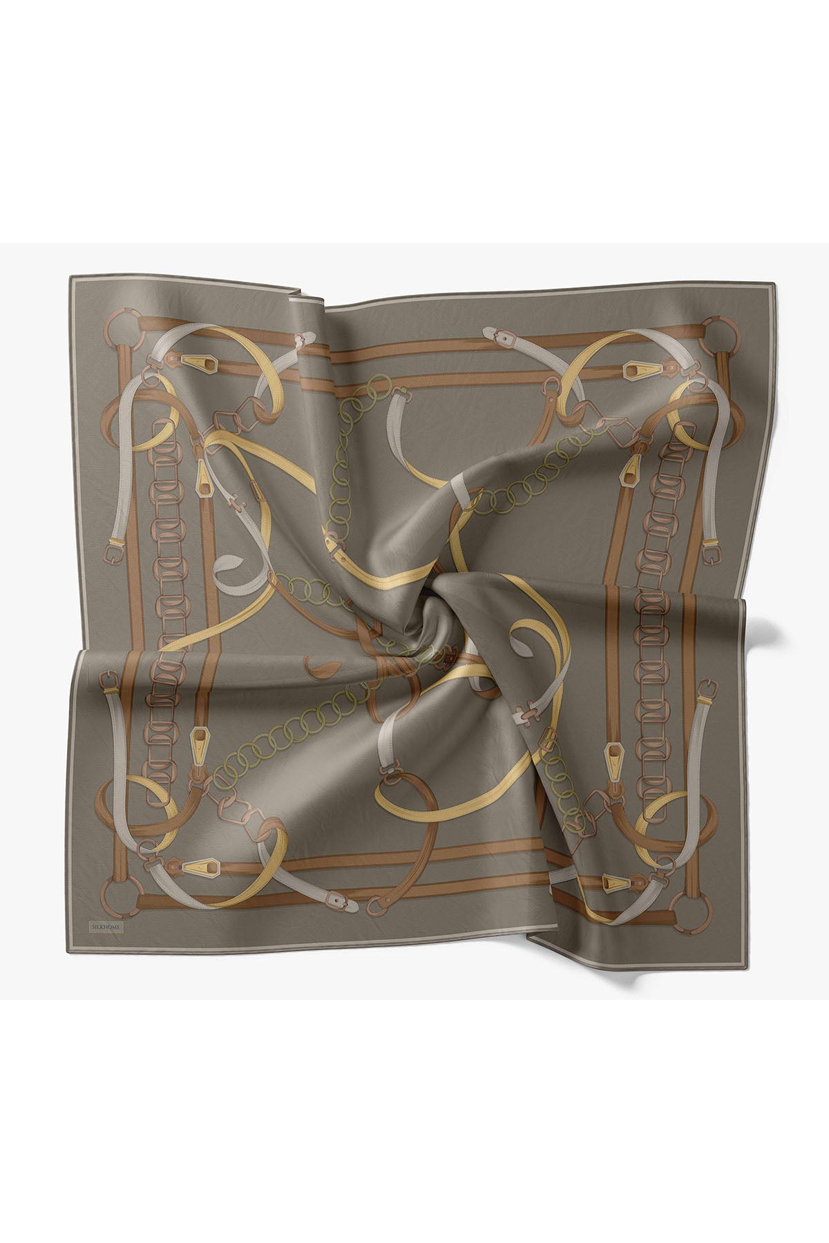 Silk Home Twill İpek Eşarp Belt Print 11561-08
