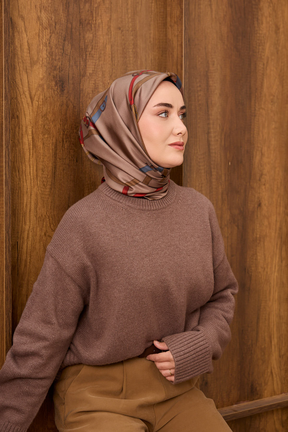 Silk Home Twill İpek Eşarp Belt Print 11561-11