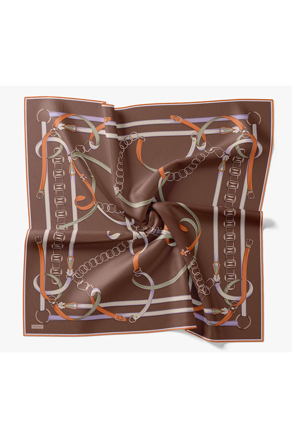 Silk Home Twill İpek Eşarp Belt Print 11561-12