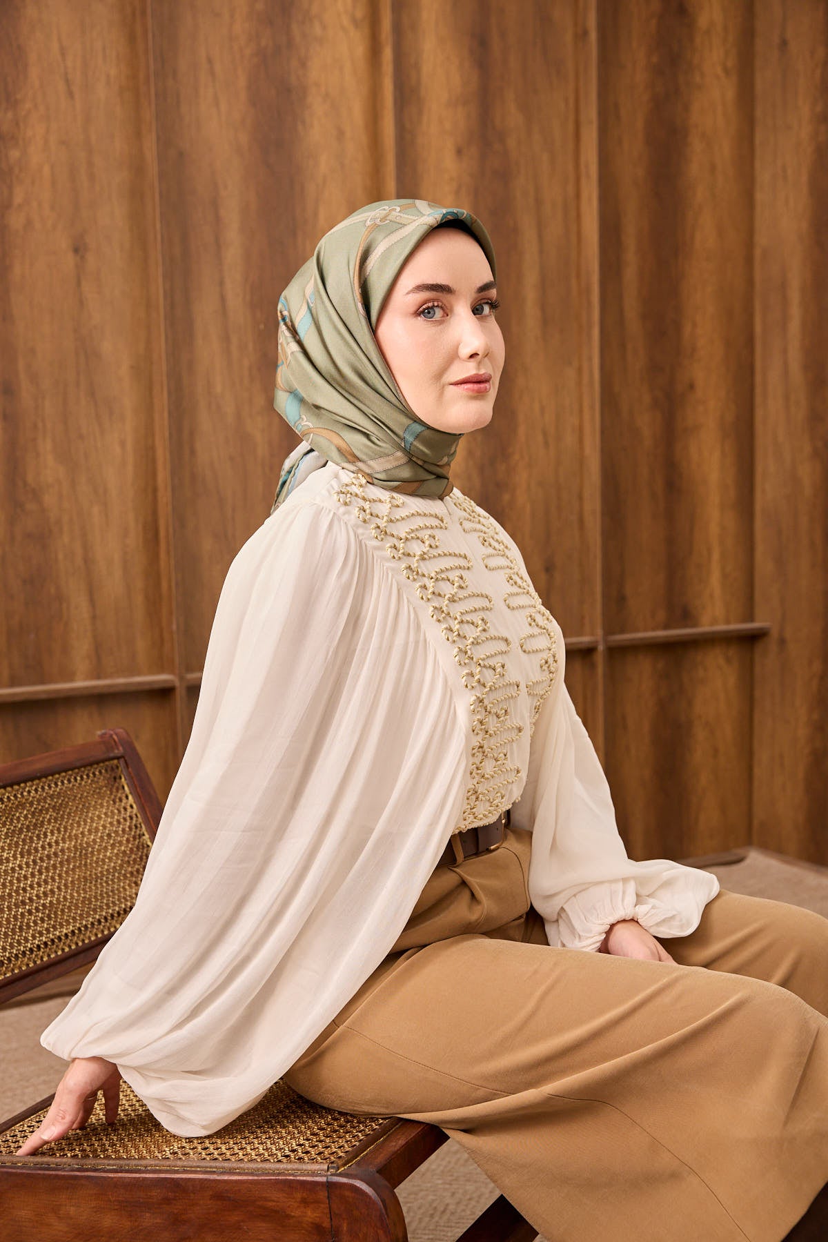 Silk Home Twill İpek Eşarp Belt Print 11561-23