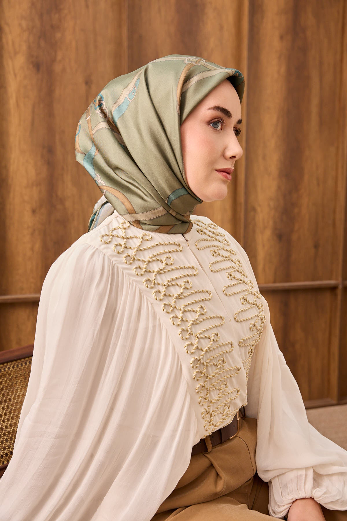 Silk Home Twill İpek Eşarp Belt Print 11561-23