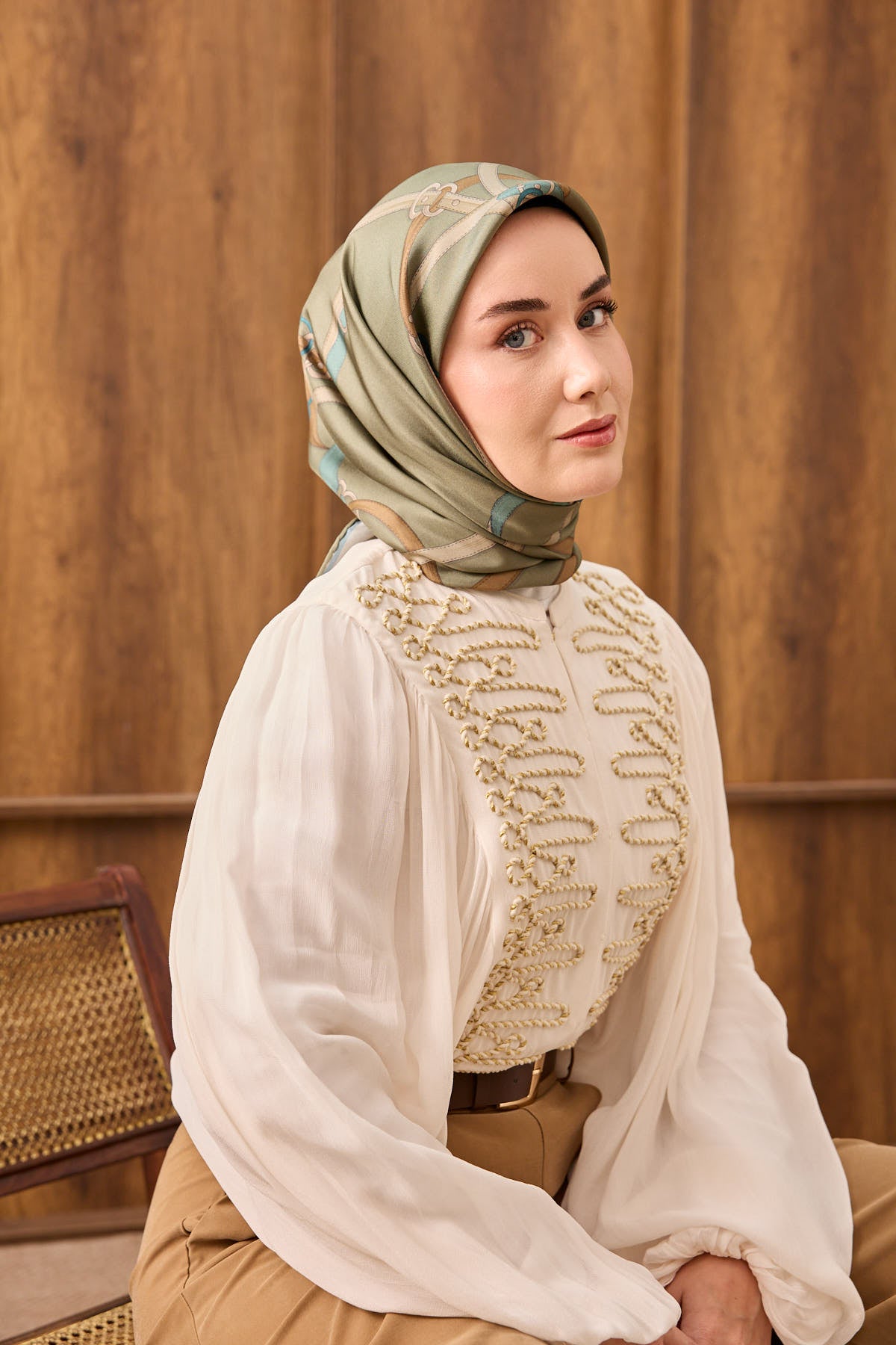 Silk Home Twill İpek Eşarp Belt Print 11561-23