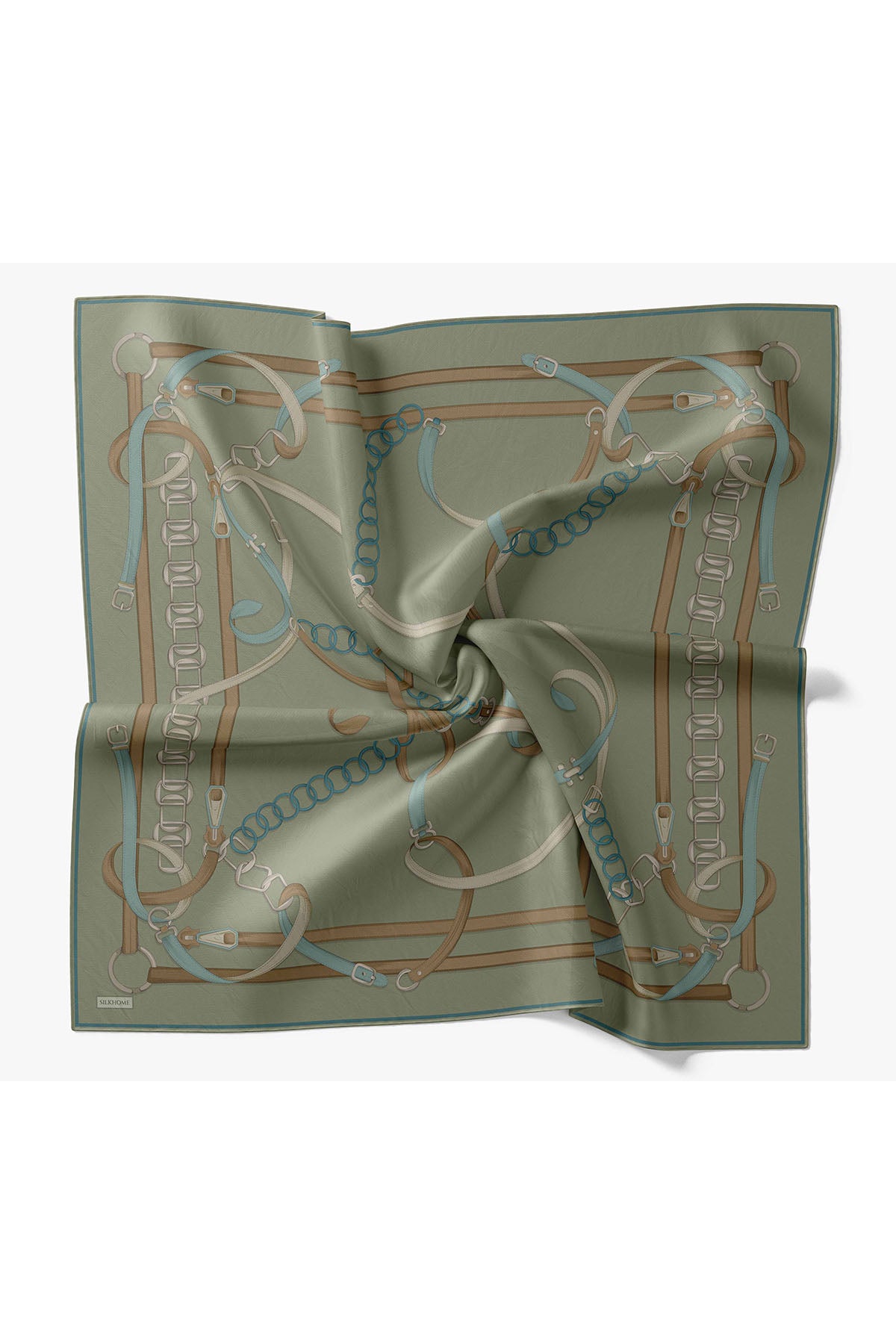 Silk Home Twill İpek Eşarp Belt Print 11561-23