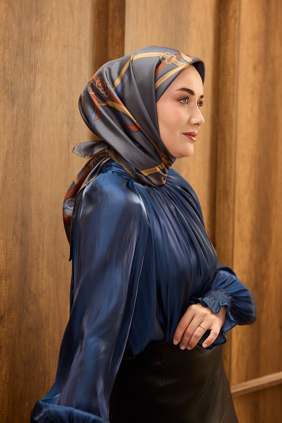 Silk Home Twill İpek Eşarp Belt Print 11561-24
