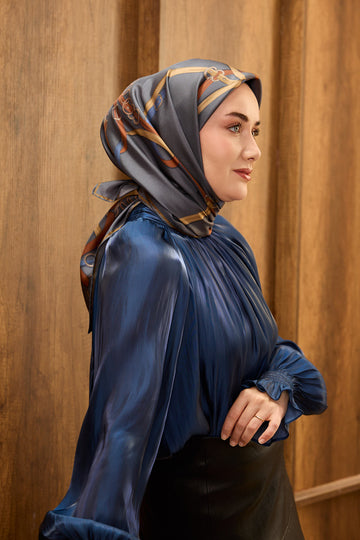 Silk Home Twill İpek Eşarp Belt Print 11561-24