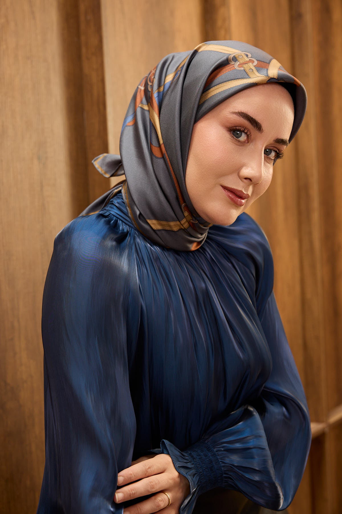 Silk Home Twill İpek Eşarp Belt Print 11561-24