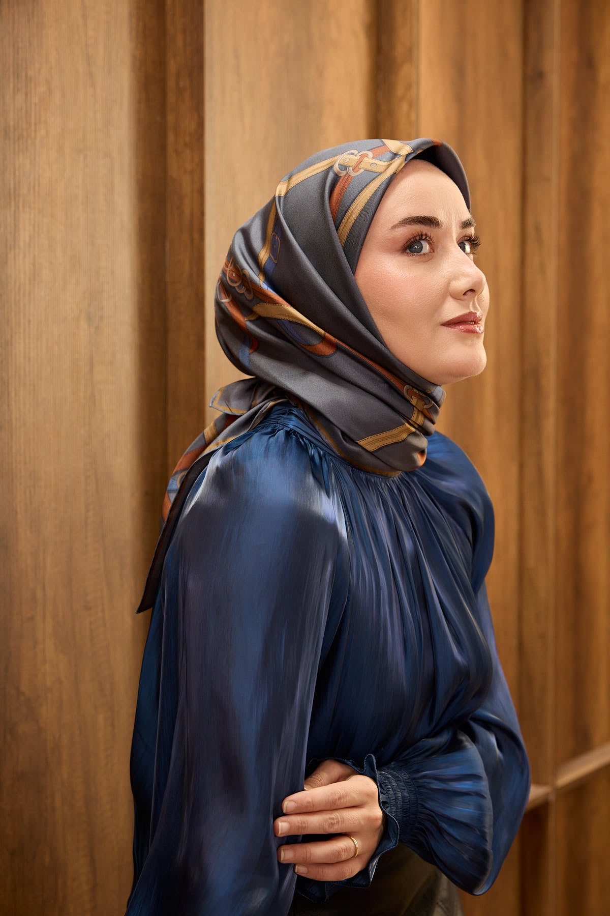 Silk Home Twill İpek Eşarp Belt Print 11561-24