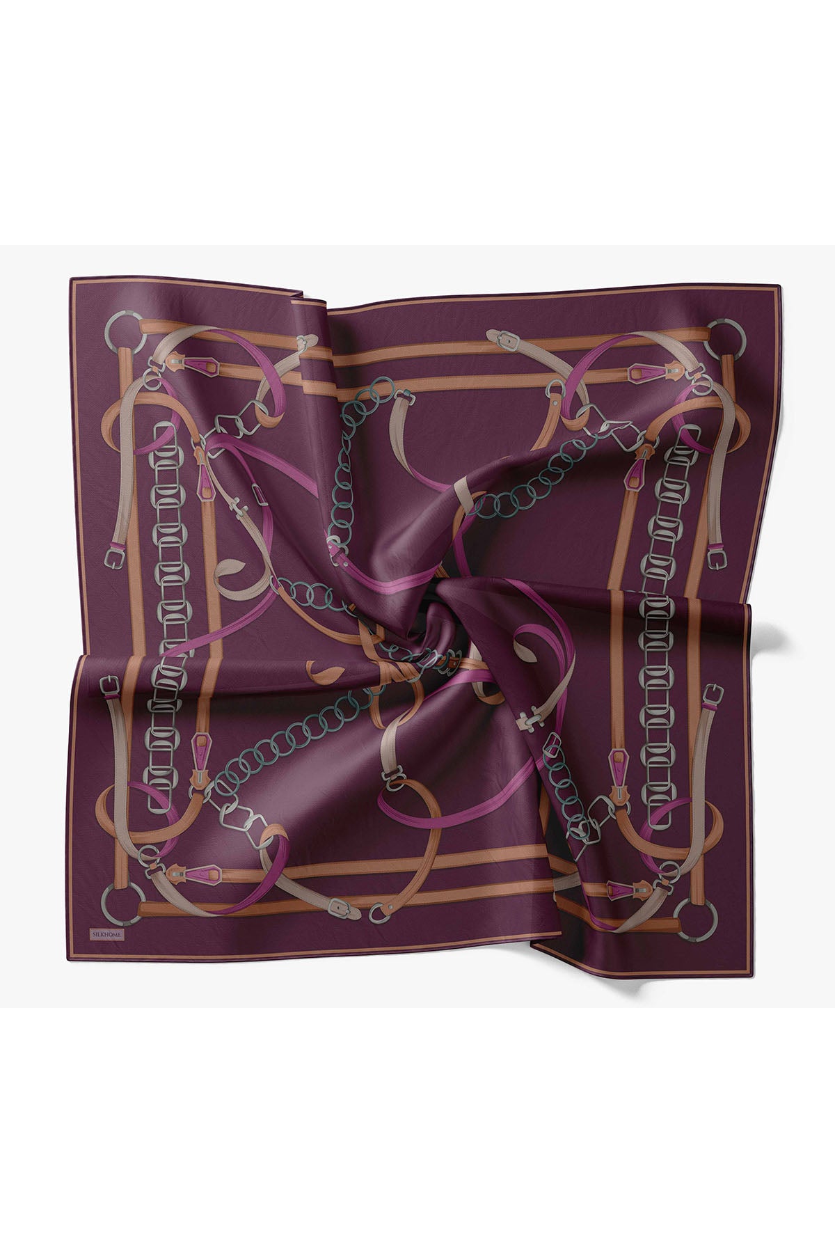 Silk Home Twill İpek Eşarp Belt Print 11561-27
