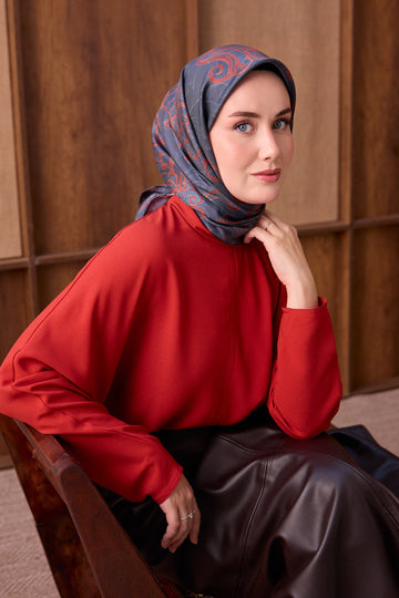 Silk Home Twill İpek Eşarp Floral Paisley  11563-02