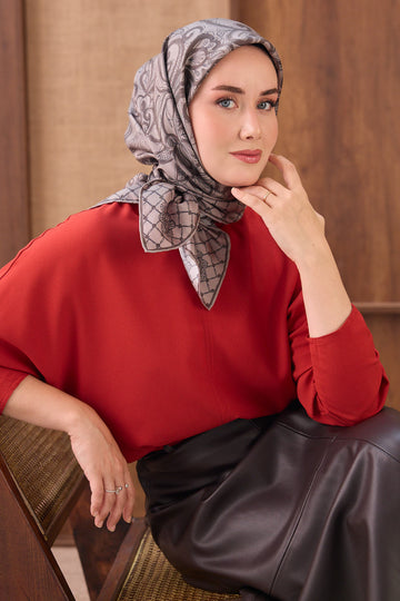 Silk Home Twill İpek Eşarp Floral Paisley  11563-14